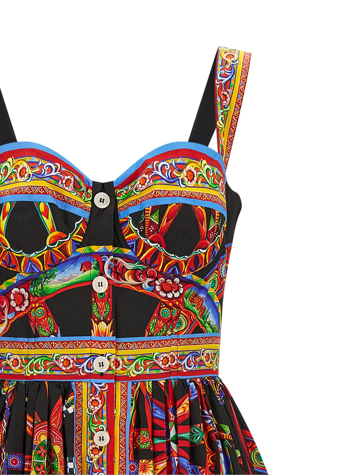 Dolce & Gabbana Multicolor Cotton Midi Women's Dress