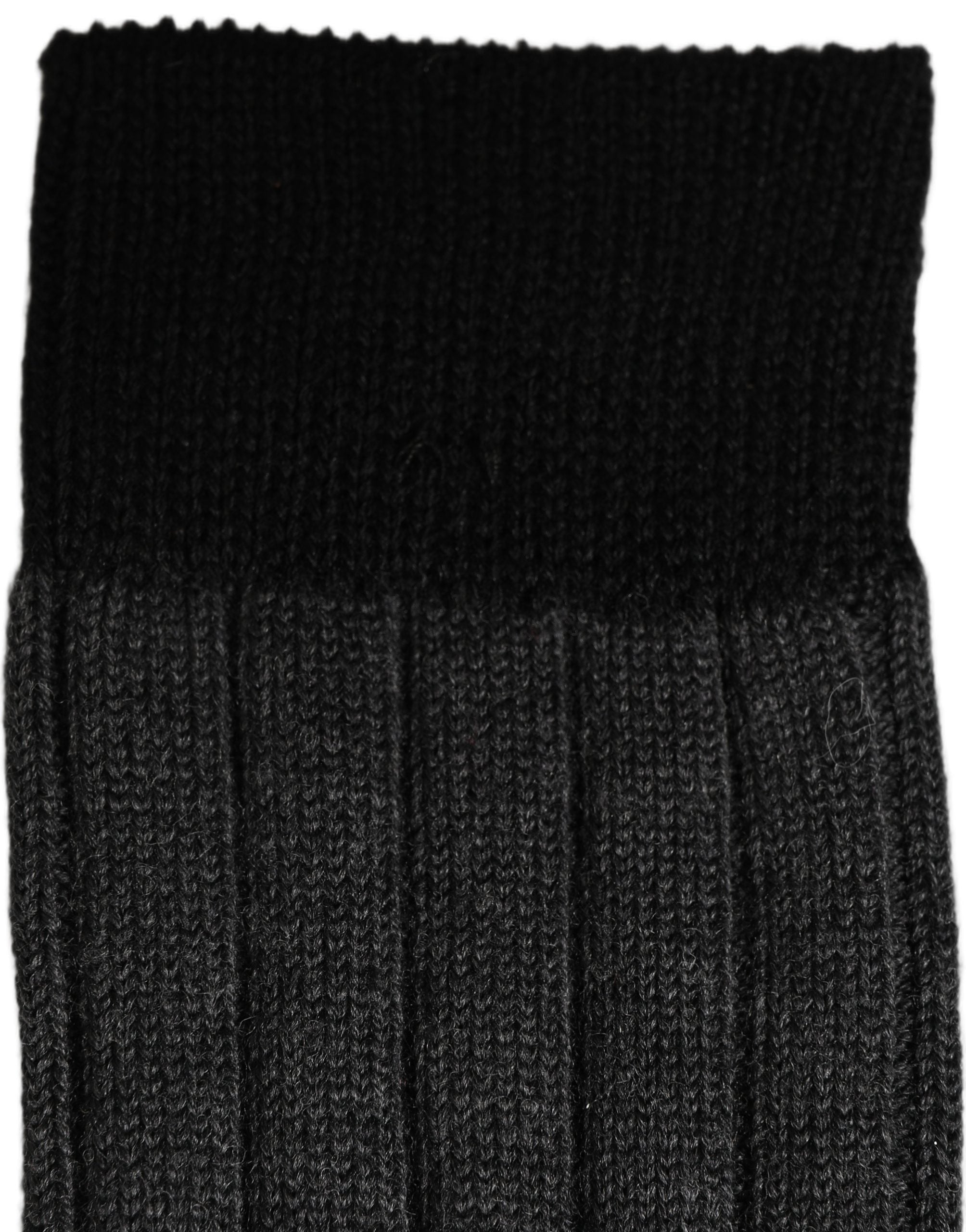 Dolce & Gabbana Dark Gray Wool Logo Calf Long Ribbed Accessory Women's Socks