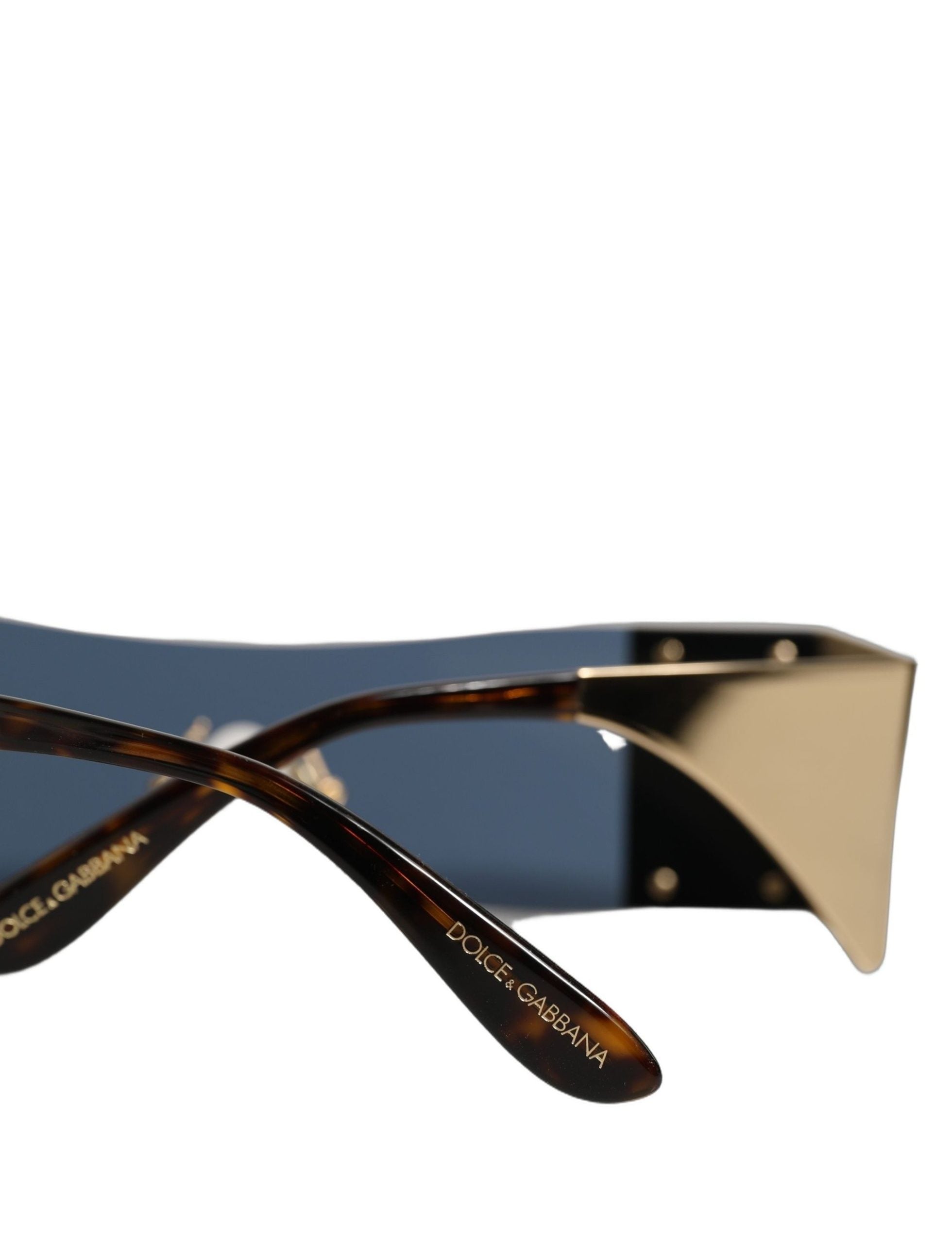 Dolce & Gabbana Gold Metal DG2263 Rectangle Snakeskin Frame Women's Sunglasses