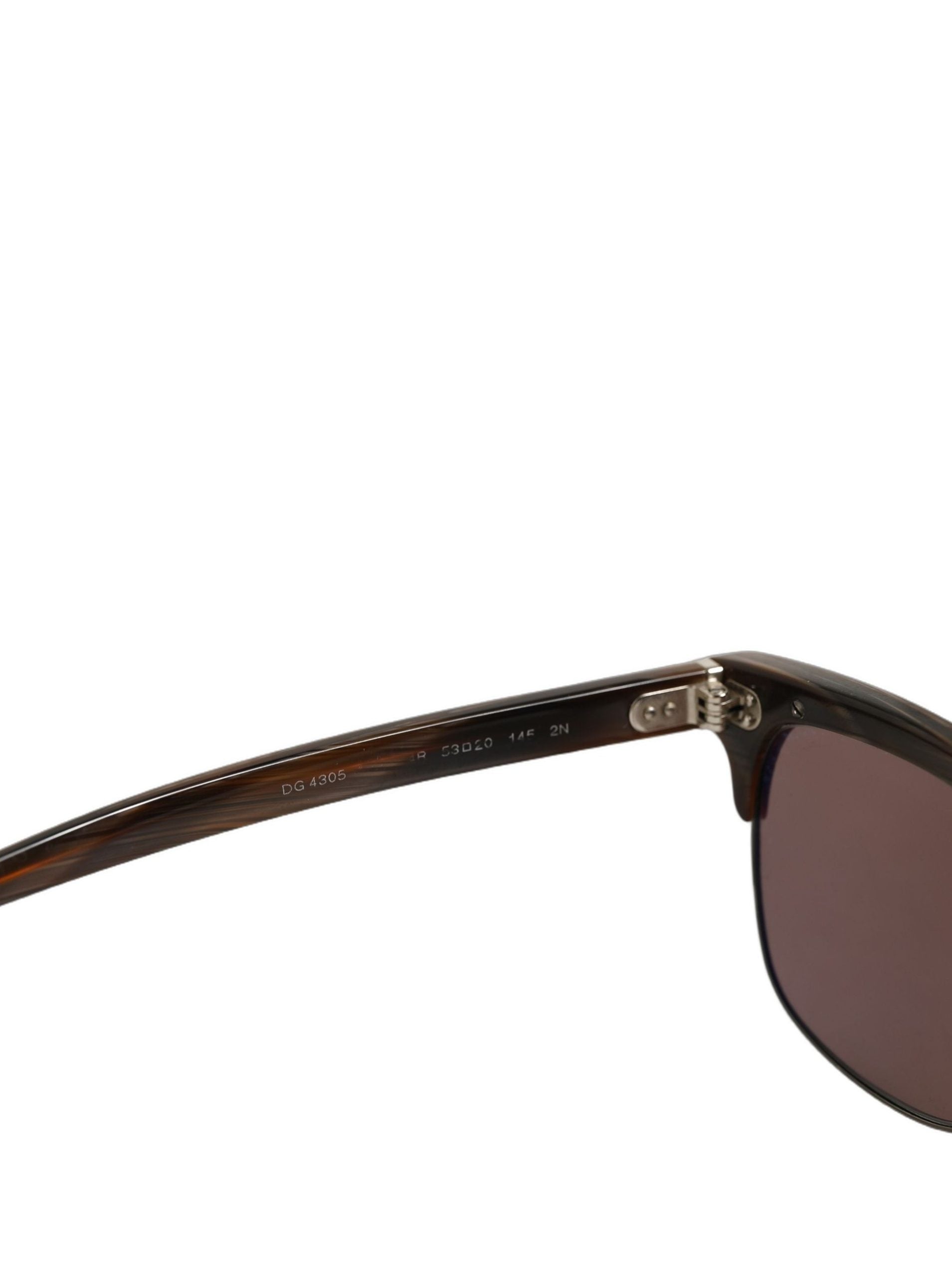 Dolce & Gabbana Brown DG4305 Striped Acetate Frame Eyewear Women's Sunglasses (Pre-Owned)