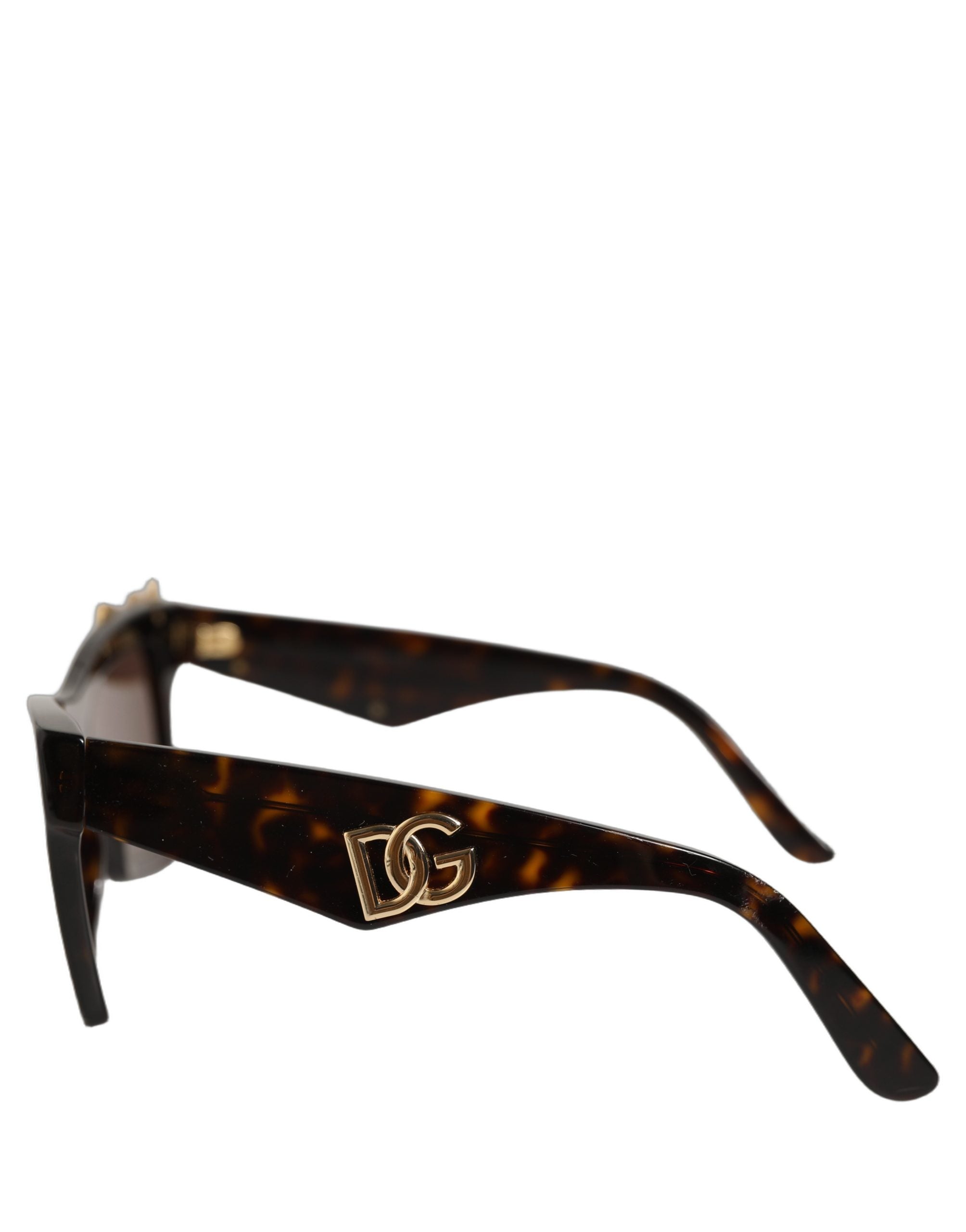 Dolce & Gabbana Brown DG4434 Accent Havana Acetate Frame Women's Sunglasses