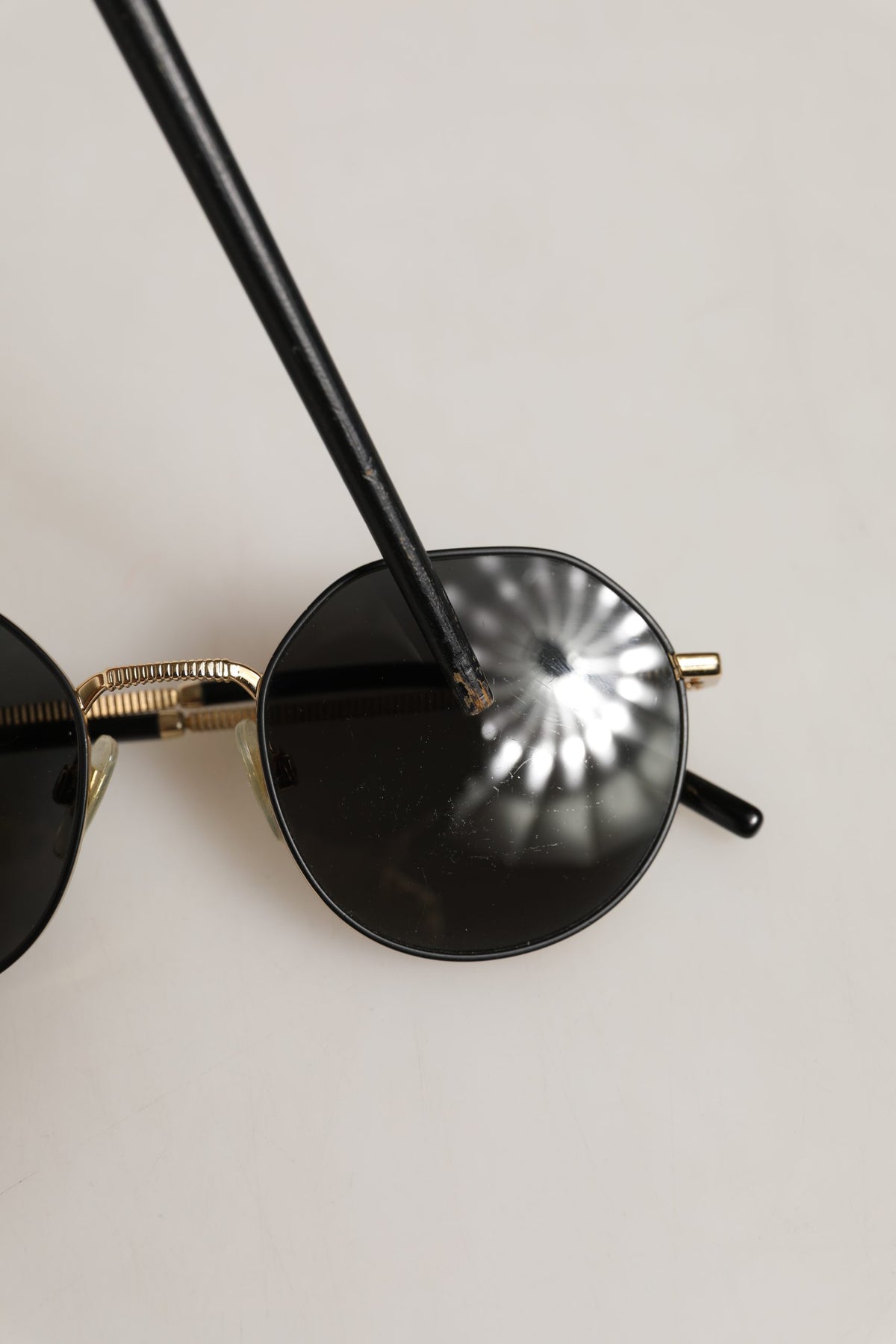 Dolce & Gabbana Gold Toned Metal Frame DG2286 Round Eyewear Women's Sunglasses (Pre-Owned)