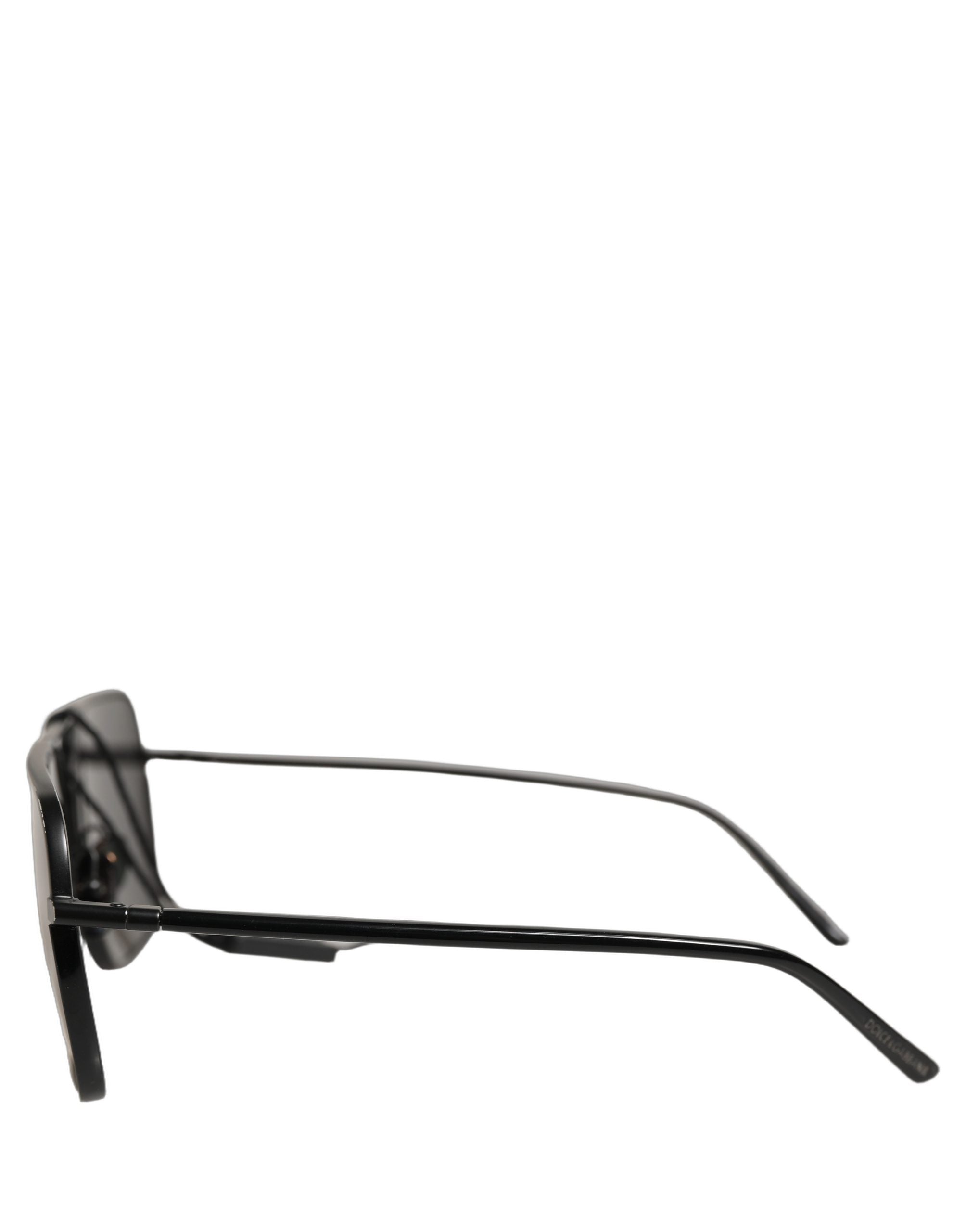 Dolce & Gabbana Black DG2193J Rectangular Metal Frame Eyewear Women's Sunglasses (Pre-Owned)