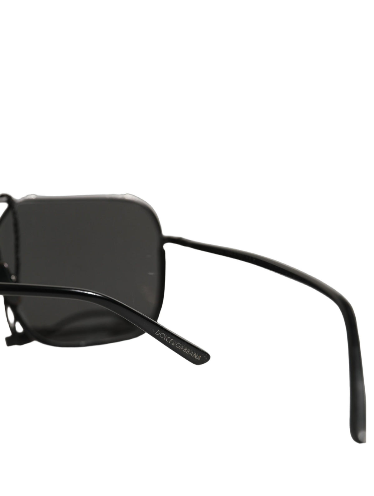 Dolce & Gabbana Black DG2193J Rectangular Metal Frame Eyewear Women's Sunglasses (Pre-Owned)
