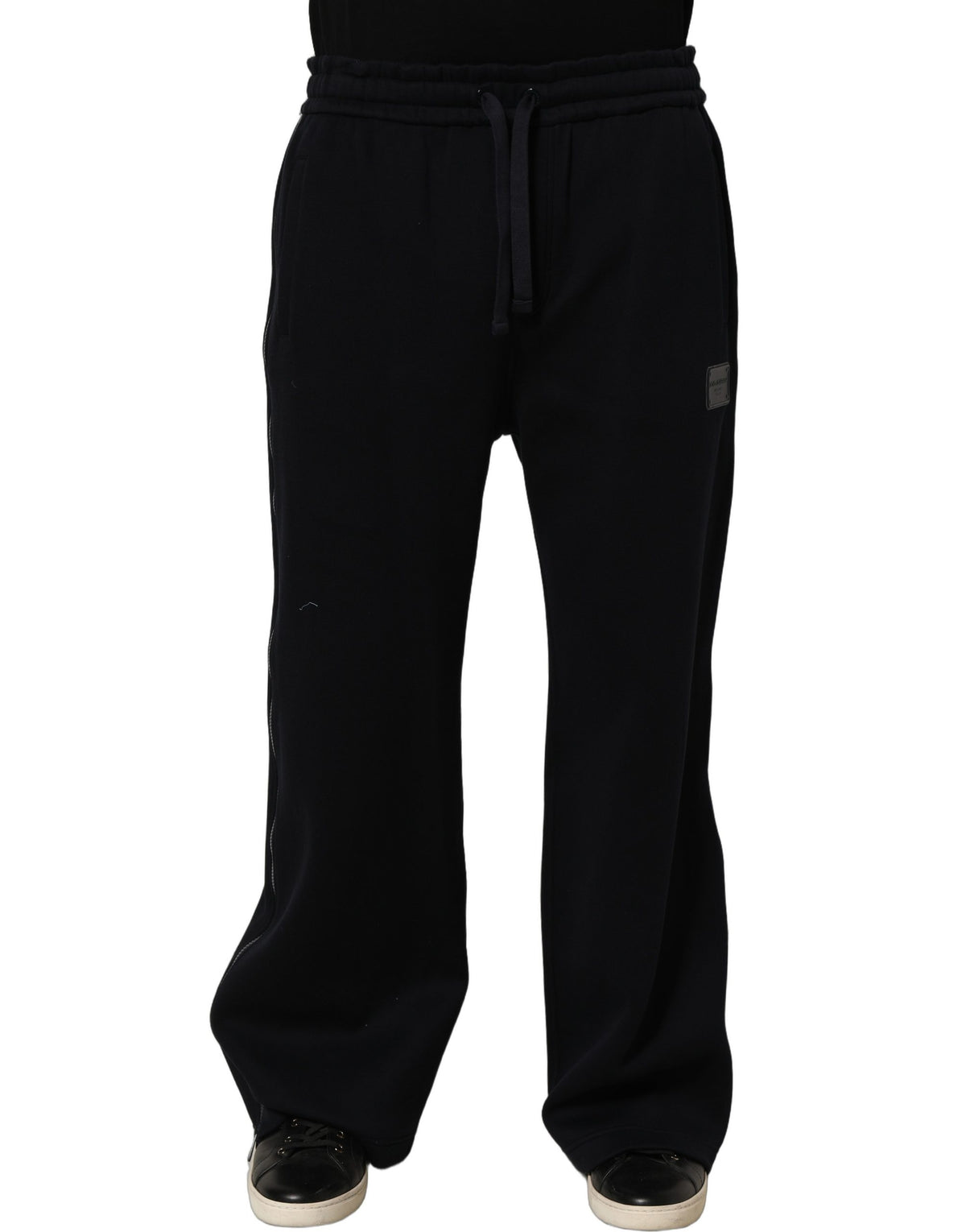 Dolce & Gabbana Dark Blue Relaxed Wide Leg Men Jogger Men's Pants