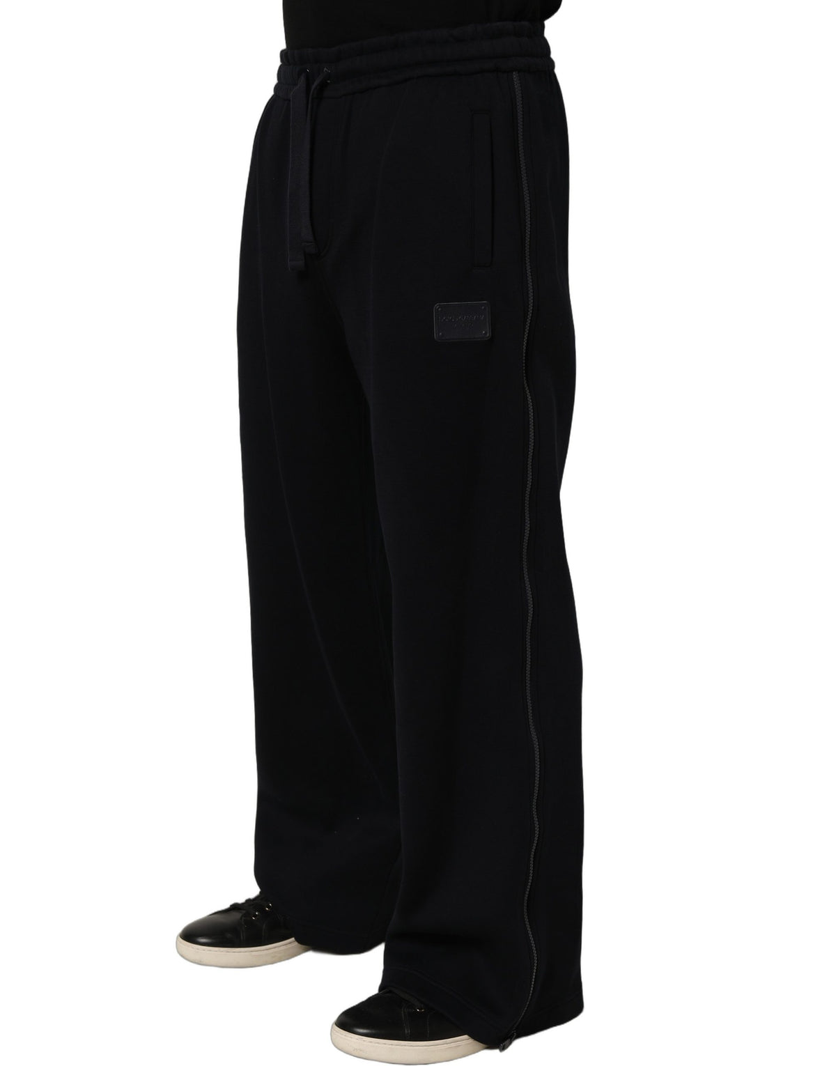 Dolce & Gabbana Dark Blue Relaxed Wide Leg Men Jogger Men's Pants