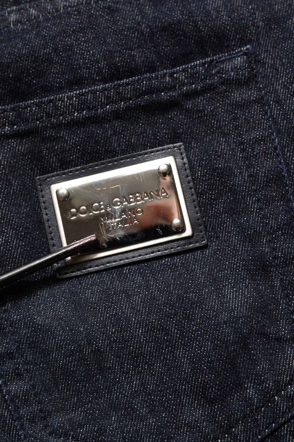 Dolce & Gabbana Dark Blue Relaxed Wide Leg Cotton Denim Men's Jeans (Pre-Owned)