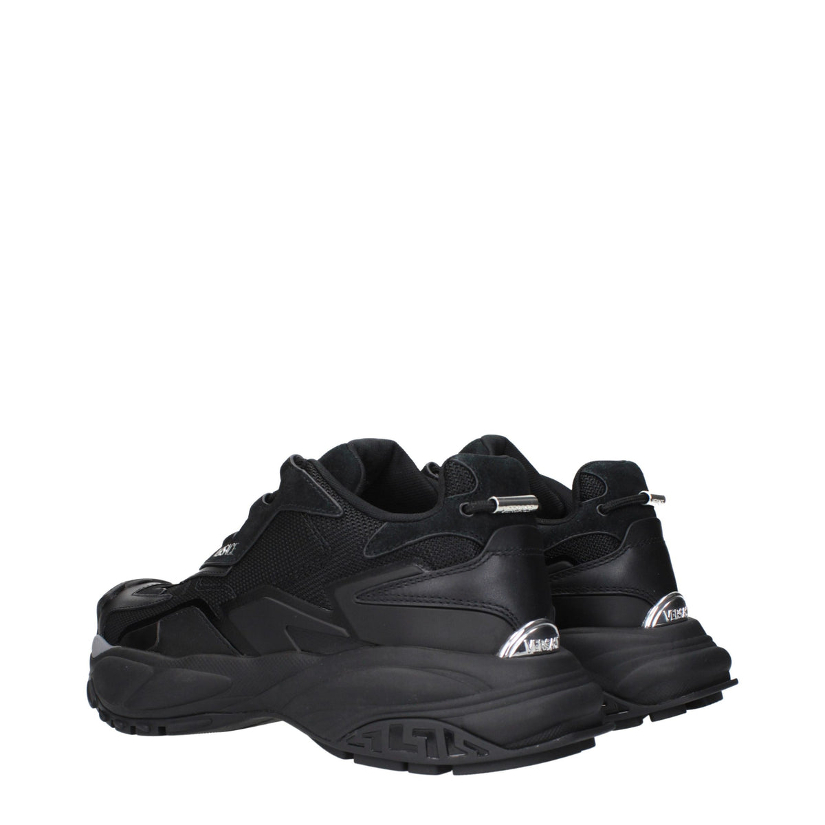 Versace Black Fabric Chunky Men's Sneakers