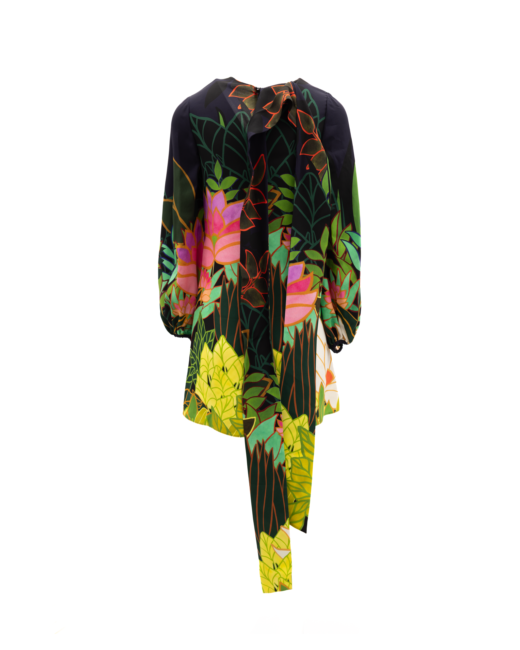 Valentino Garavani Jungle Print Black Women's Dress