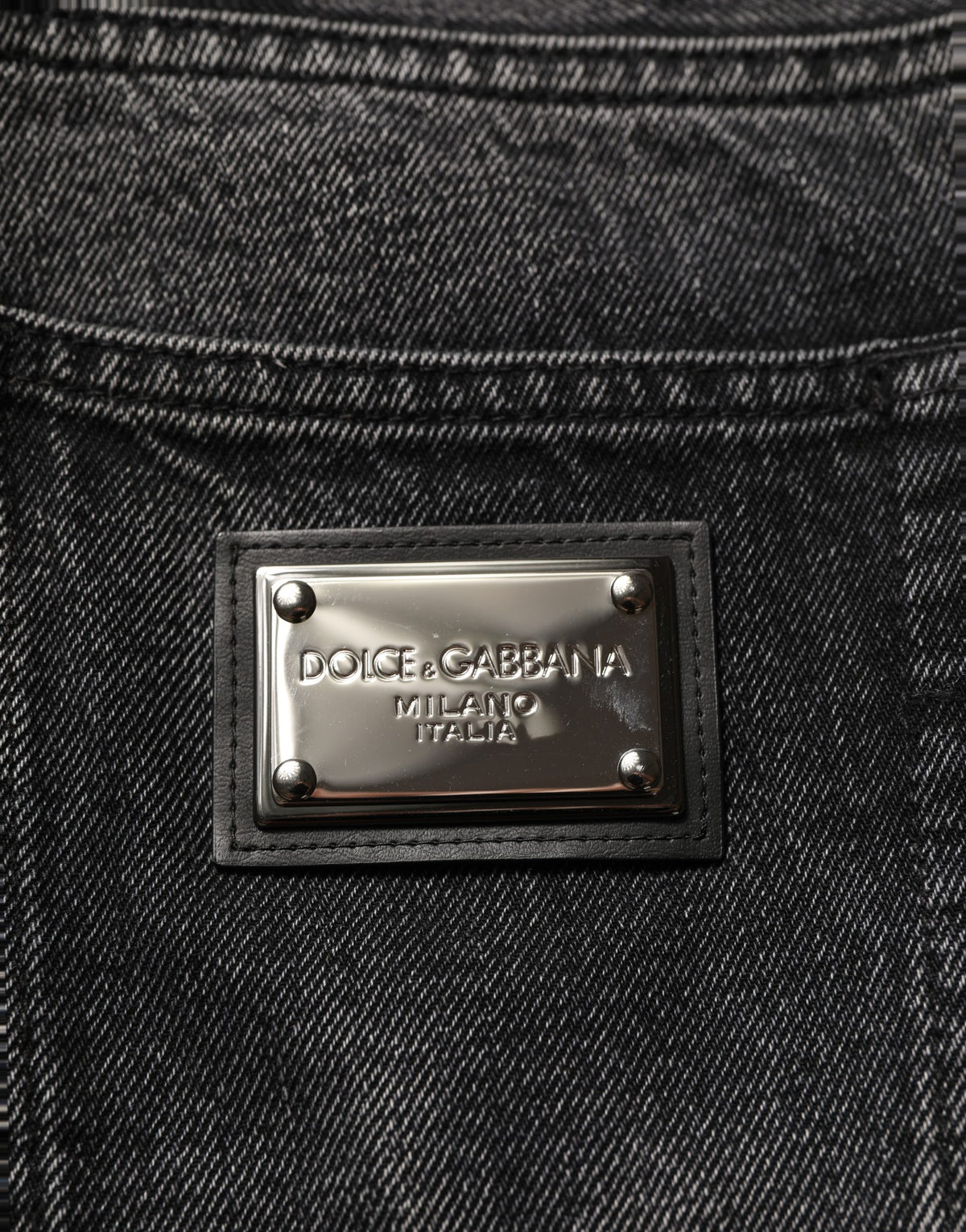 Dolce & Gabbana Dark Gray Cotton Baggy Cargo Men Denim Men's Jeans