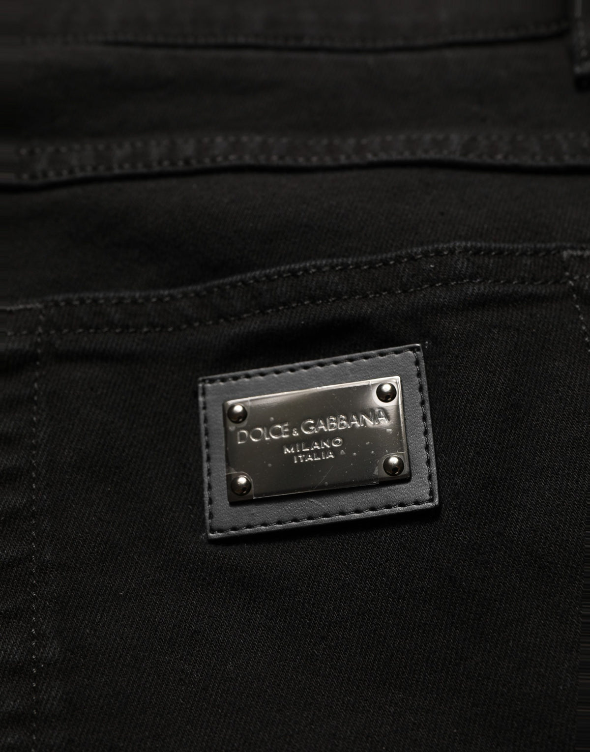 Dolce & Gabbana Black CottonStretch Regular Skinny Denim Men's Jeans