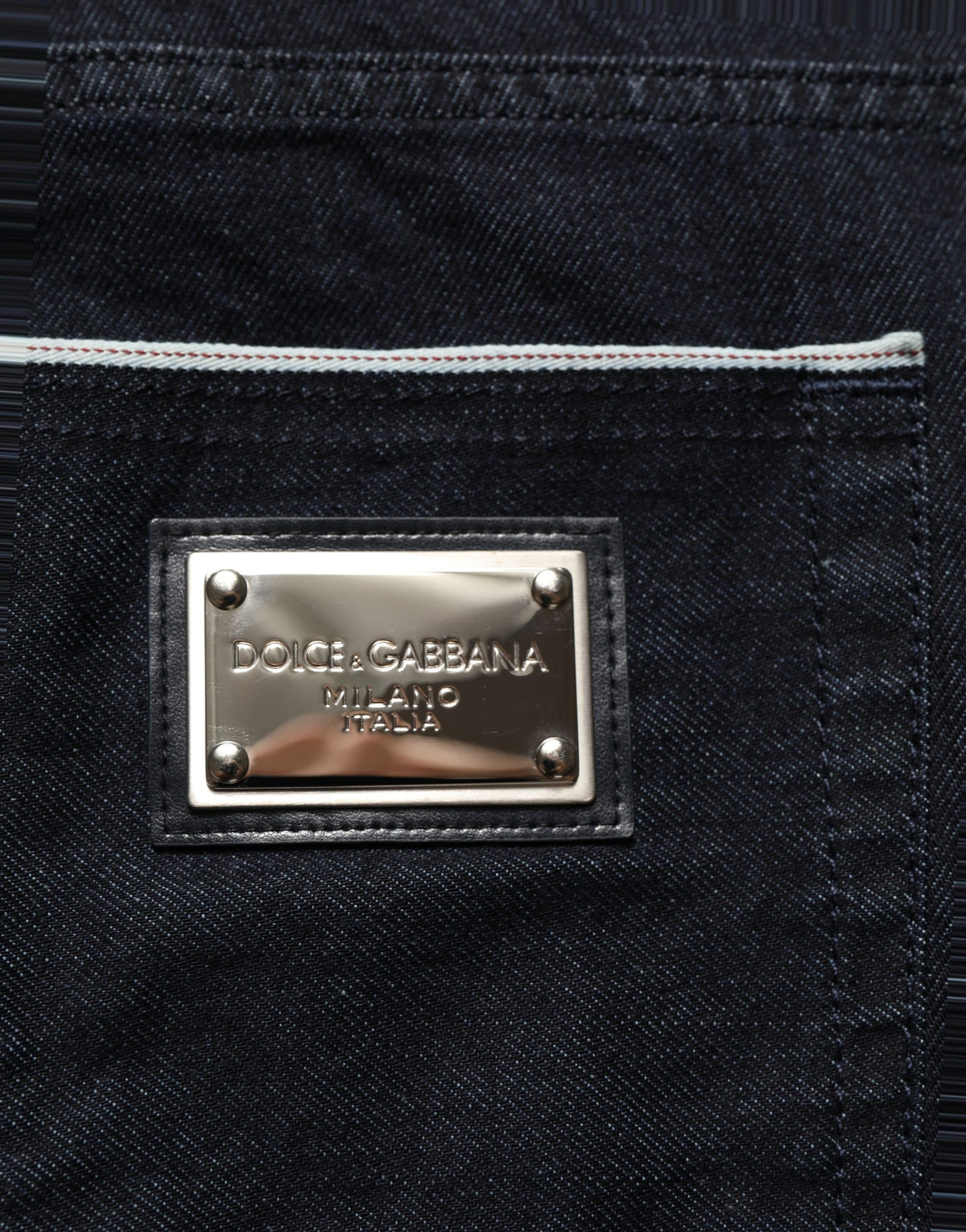 Dolce & Gabbana Black Cotton Stretch Straight Men Denim Men's Jeans