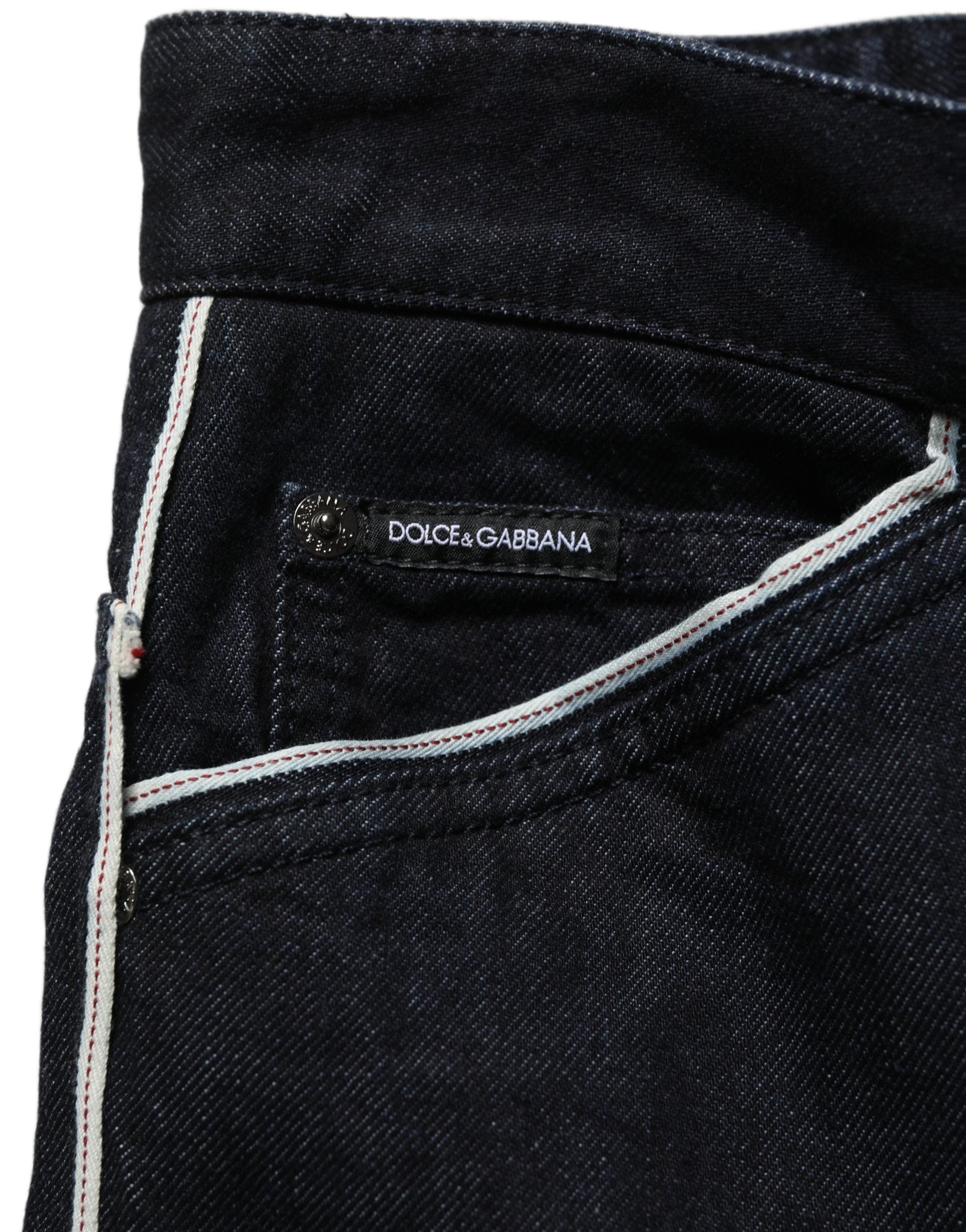 Dolce & Gabbana Black Cotton Stretch Straight Men Denim Men's Jeans