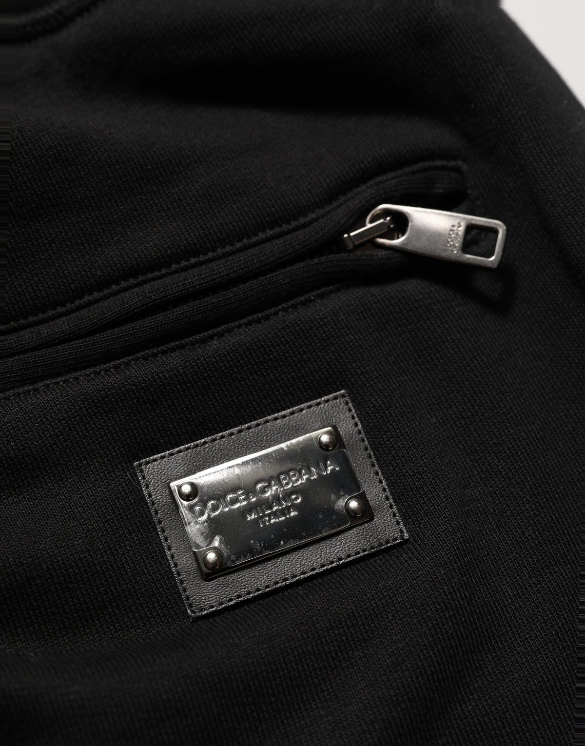 Dolce & Gabbana Black Cotton Logo Jogger Men SweatMen's Men's Pants (Pre-Owned)
