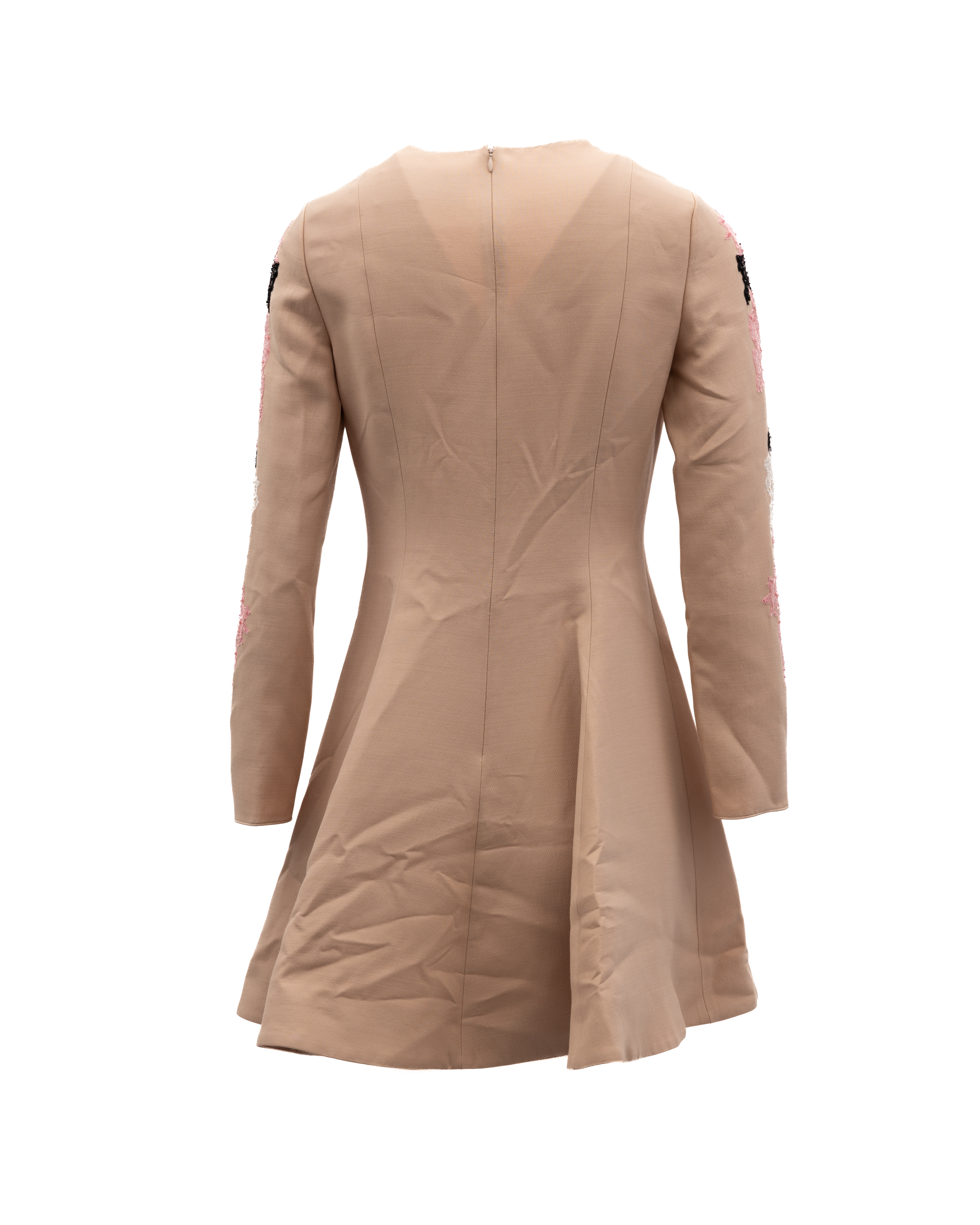 Valentino Garavani Beige Lace Cocktail Women's Dress