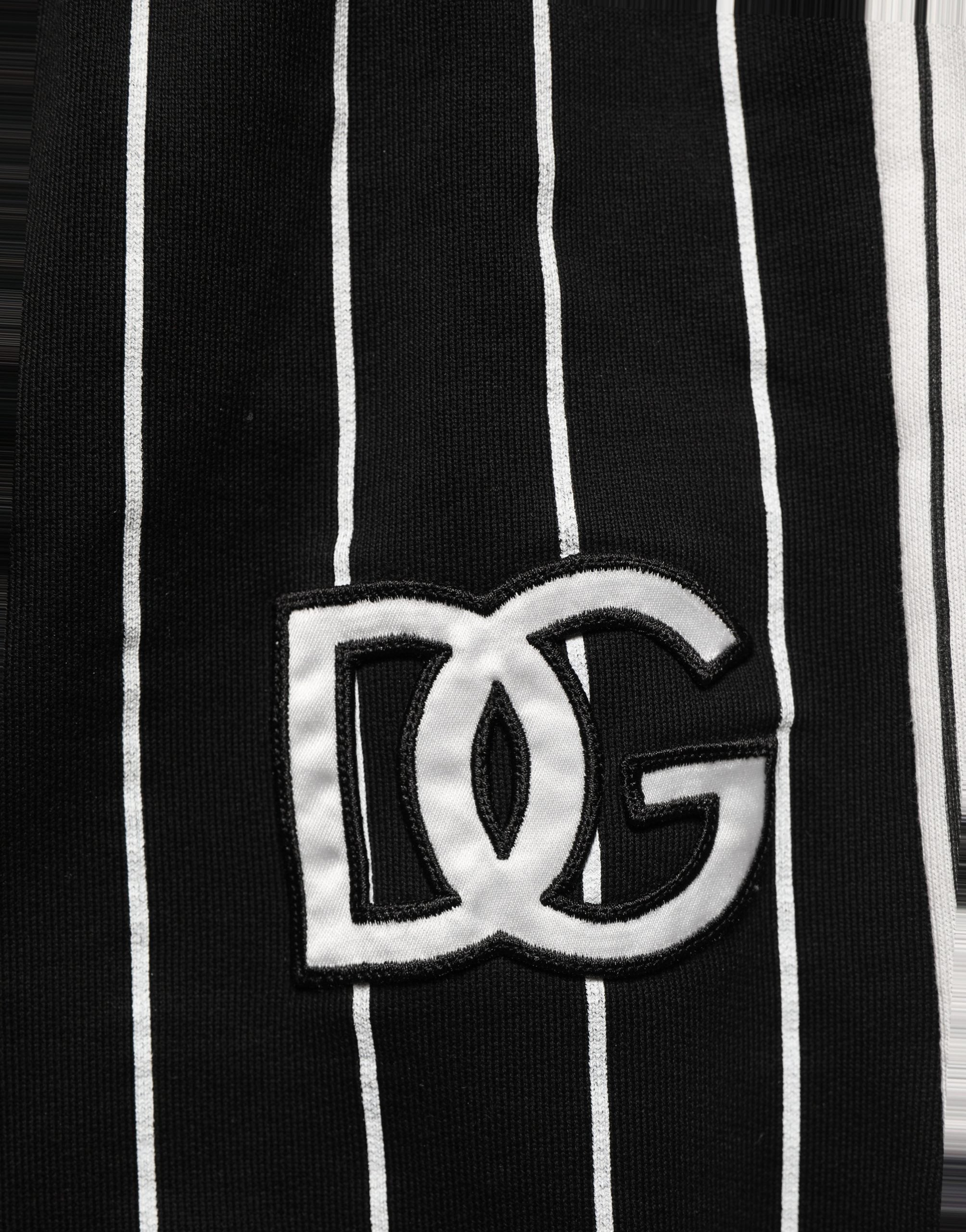 Dolce & Gabbana Black Striped DG Patch Men SweatMen's Men's Pants
