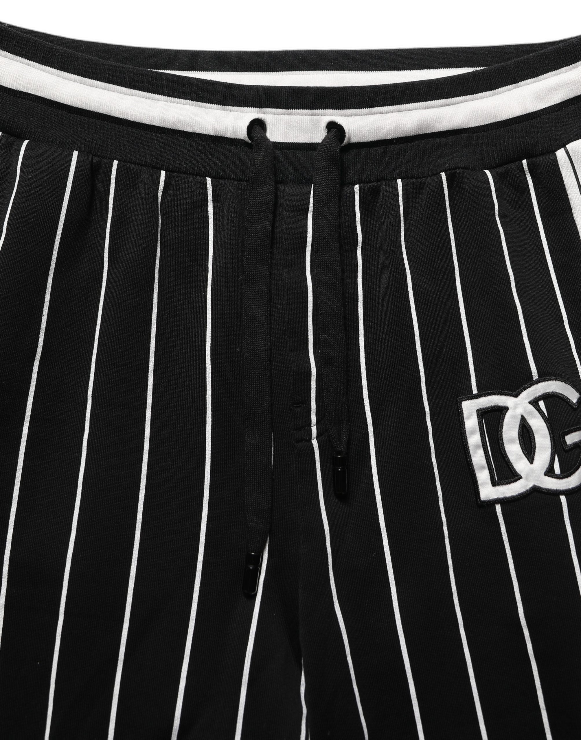 Dolce & Gabbana Black Striped DG Patch Men SweatMen's Men's Pants