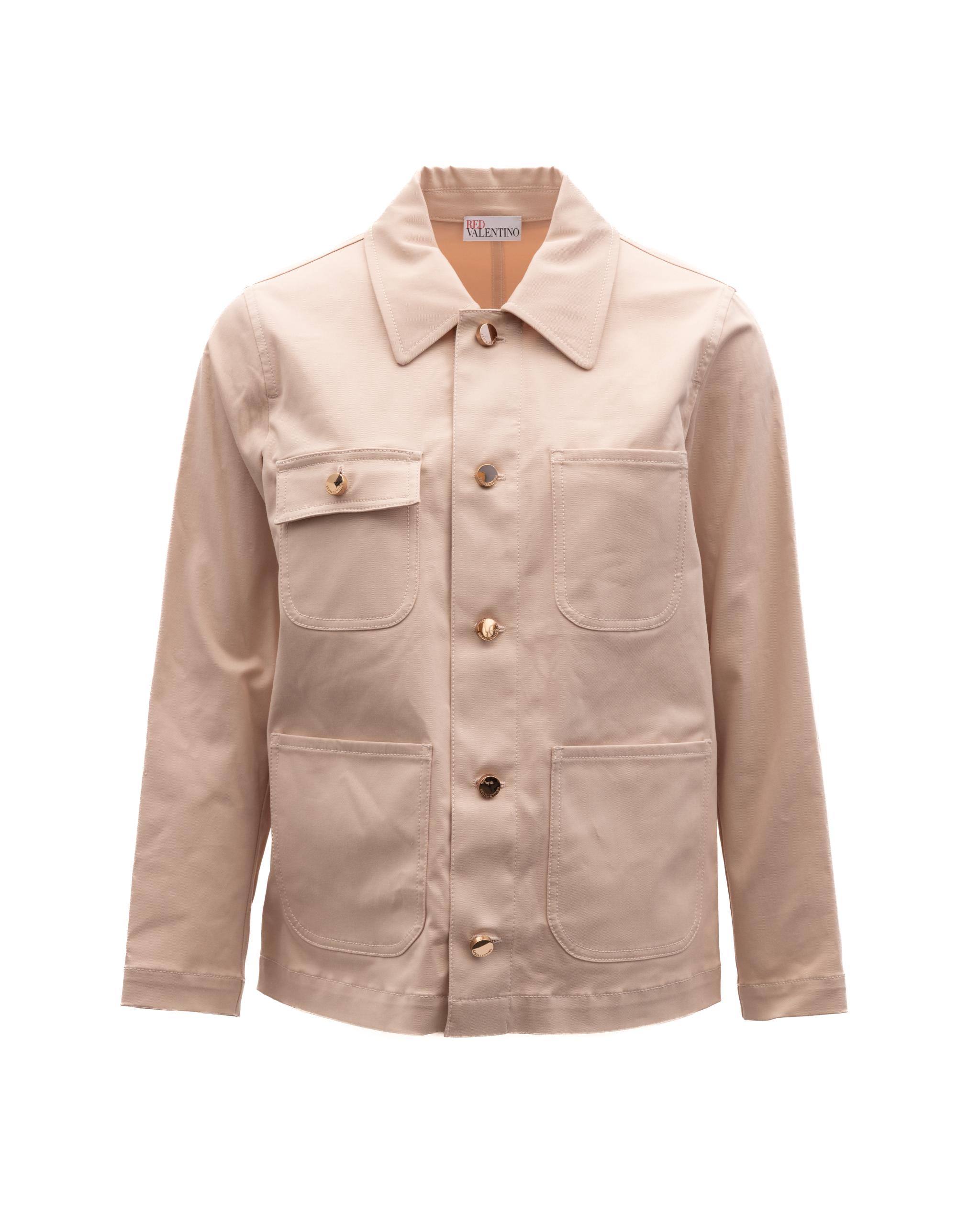 Valentino Garavani Women Beige Cotton Denim Women's Jacket