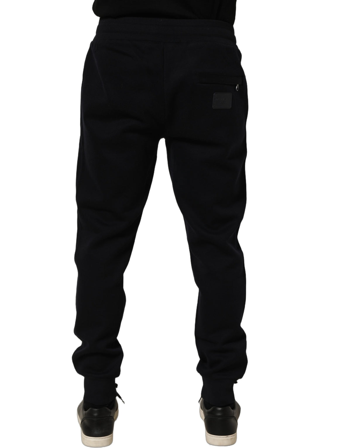 Dolce & Gabbana Blue Cotton Drawstring Jogger Trouser Men's Pants