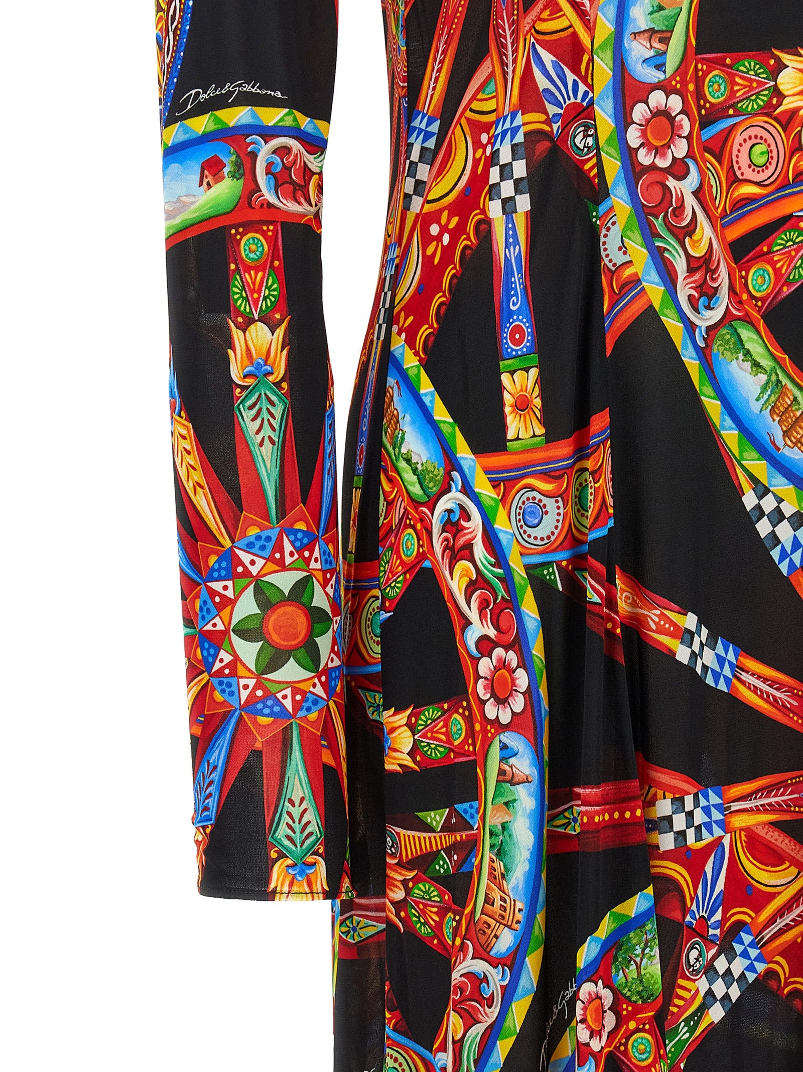Dolce & Gabbana Multicolor Viscose Long Women's Dress