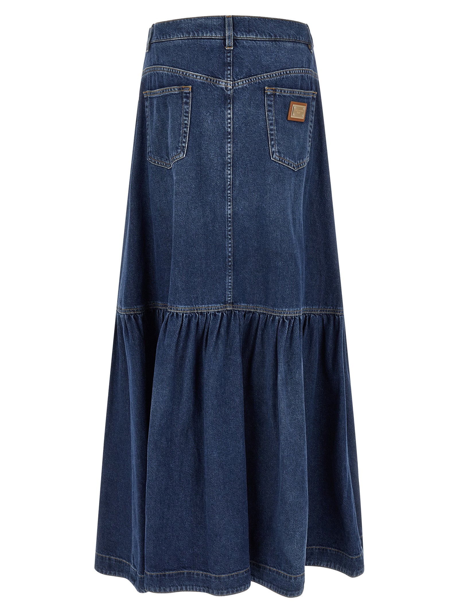 Dolce & Gabbana Blue Cotton Mini Women's Skirt