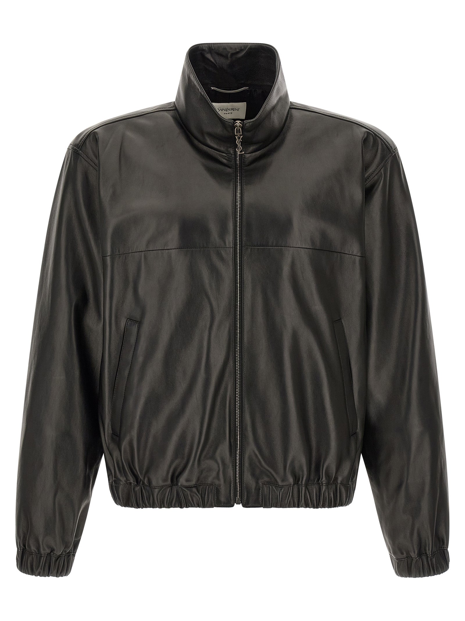 Saint Laurent Black Lamb Leather Leather Men's Jacket