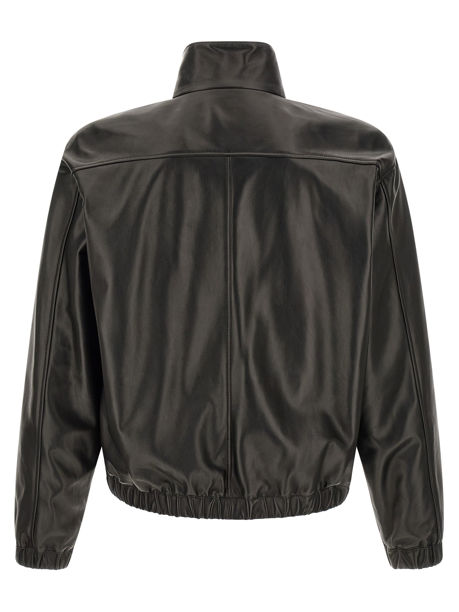 Saint Laurent Black Lamb Leather Leather Men's Jacket