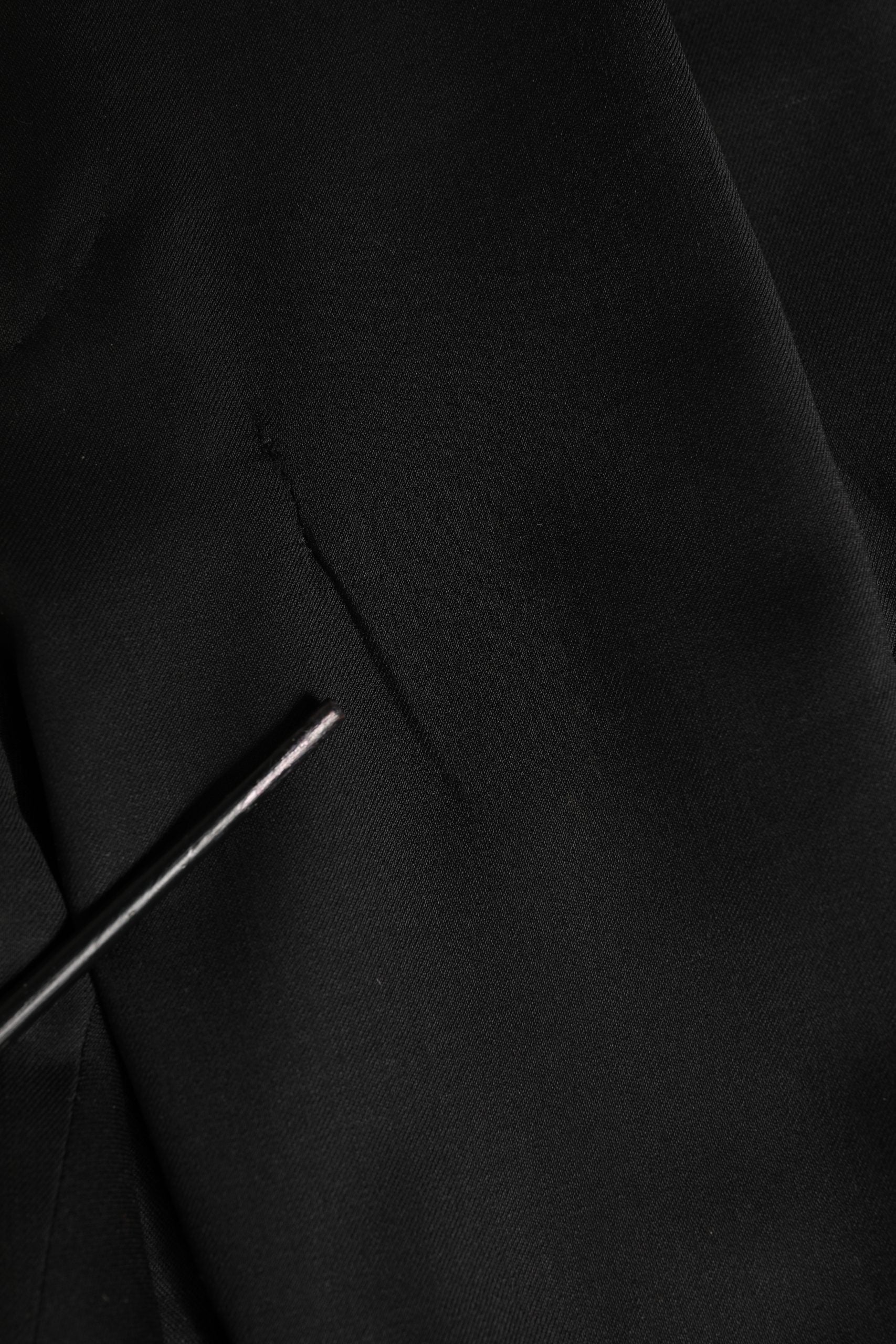 Dolce & Gabbana Black Wool Stretch Formal Dress Men's Trouser (Pre-Owned)