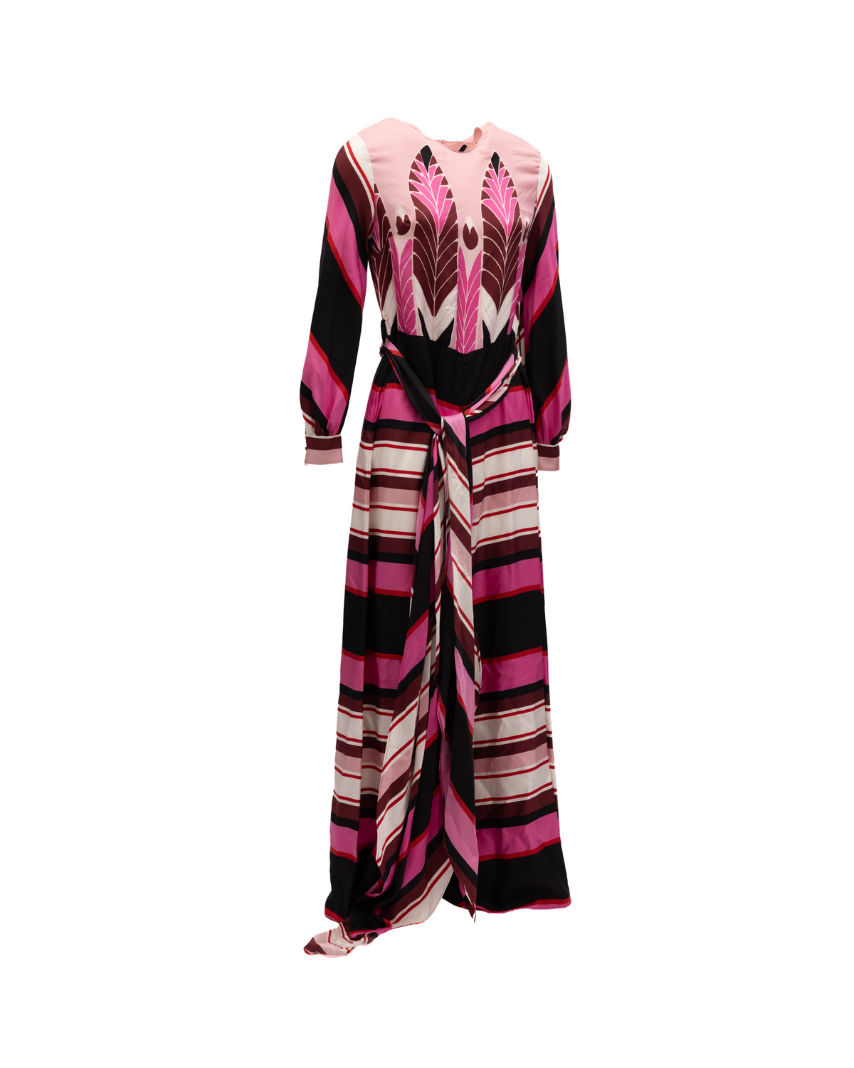 Valentino Garavani Pink Dress with Burgundy Women's details