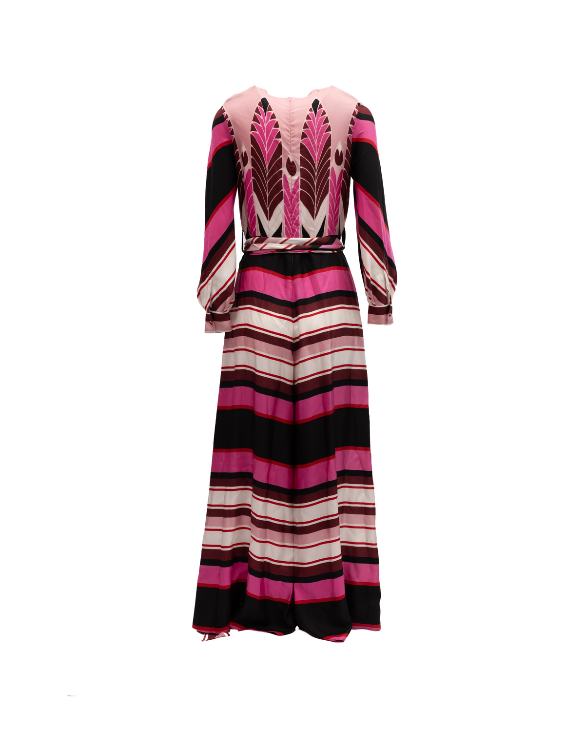 Valentino Garavani Pink Dress with Burgundy Women's details