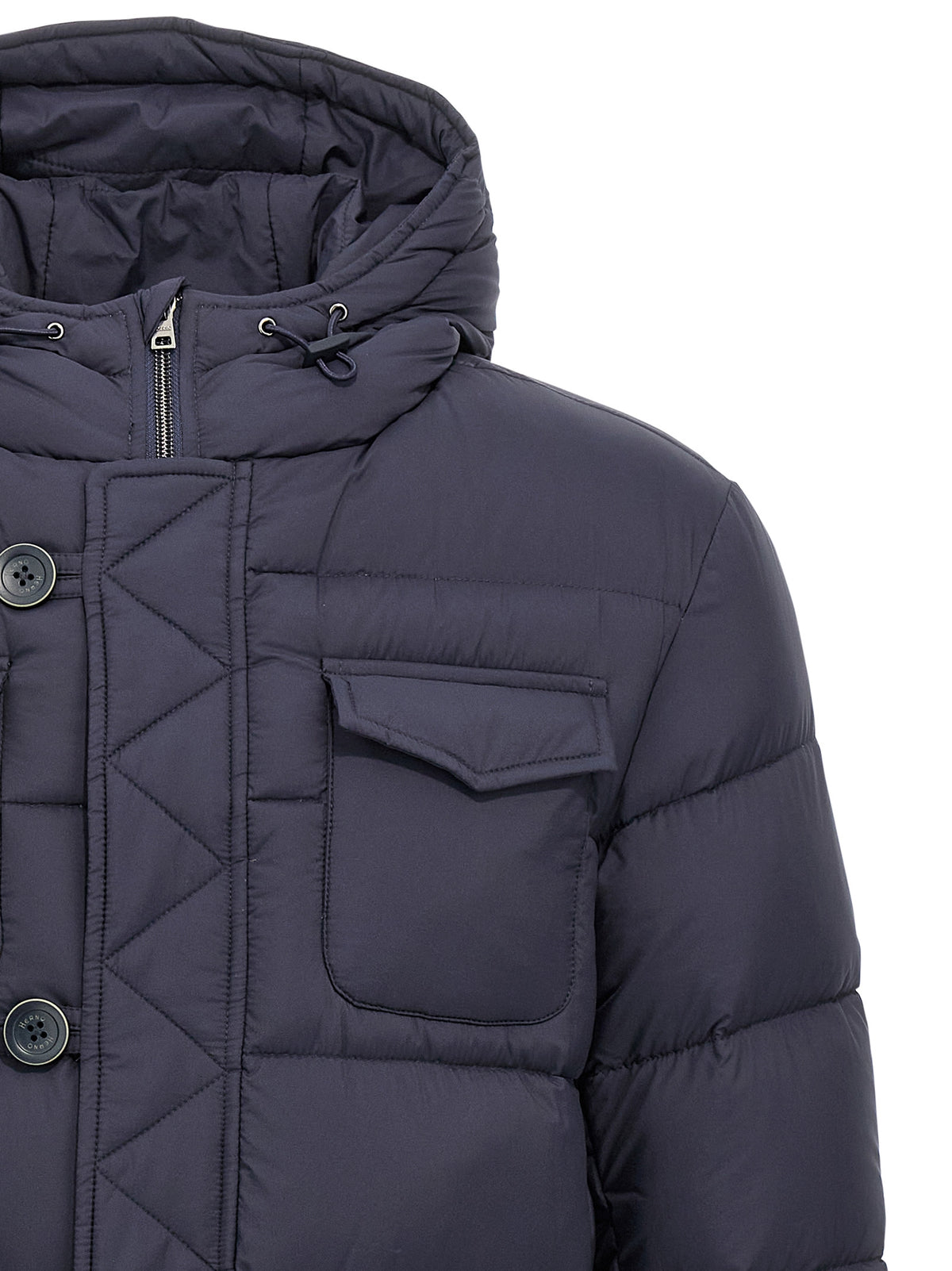 Herno Blue Polyamide Full-Length Men's Jacket