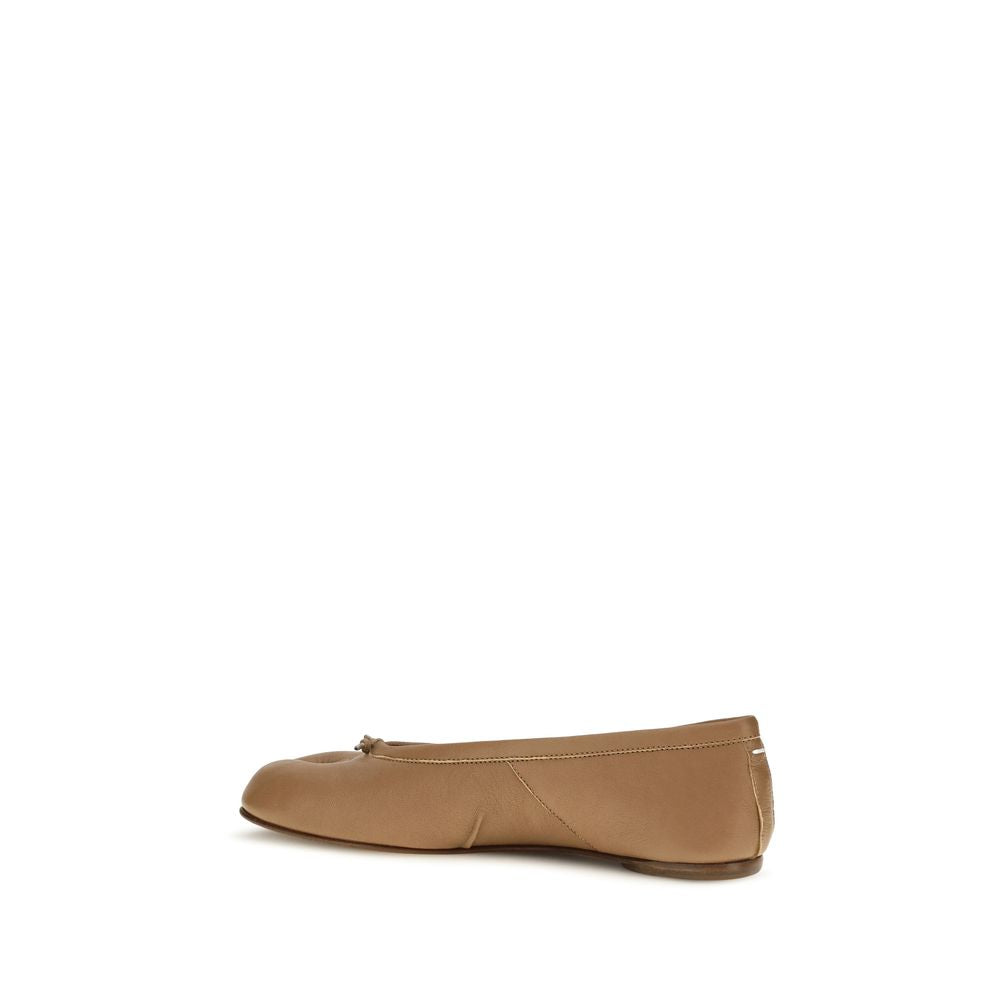 Maison Margiela Beige Lamb Ovis Aries Ballet Women's Flats