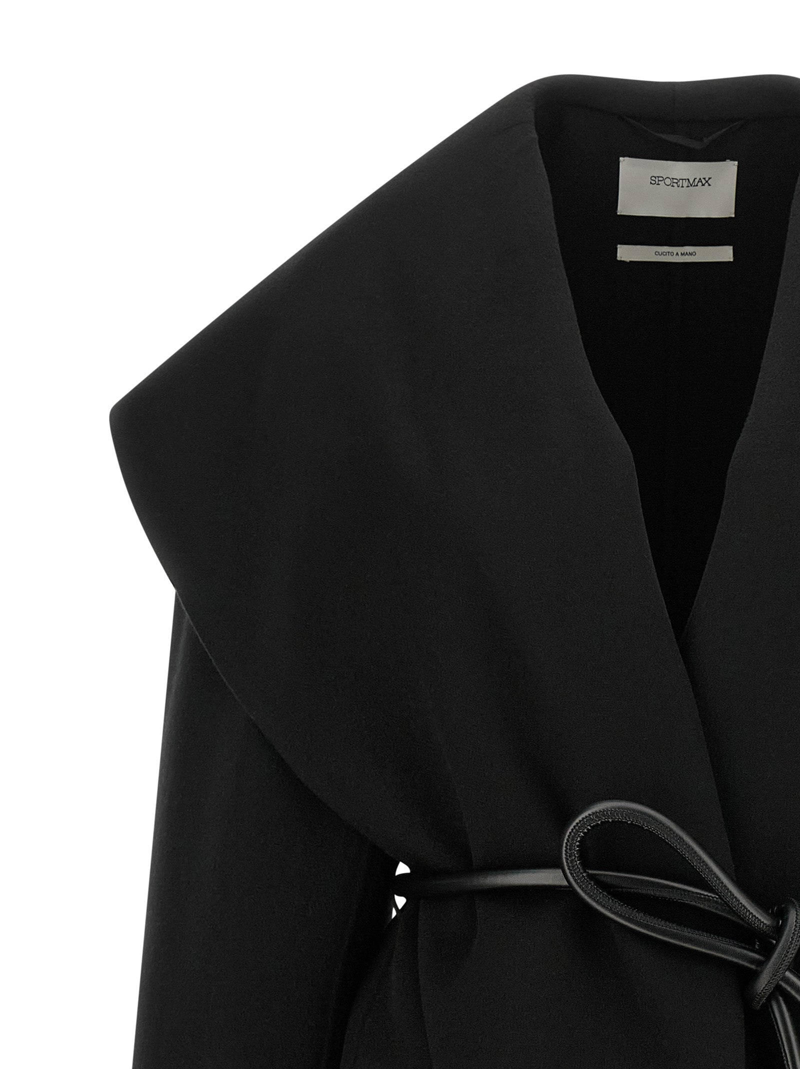 Sportmax Black Wool Women's Coat
