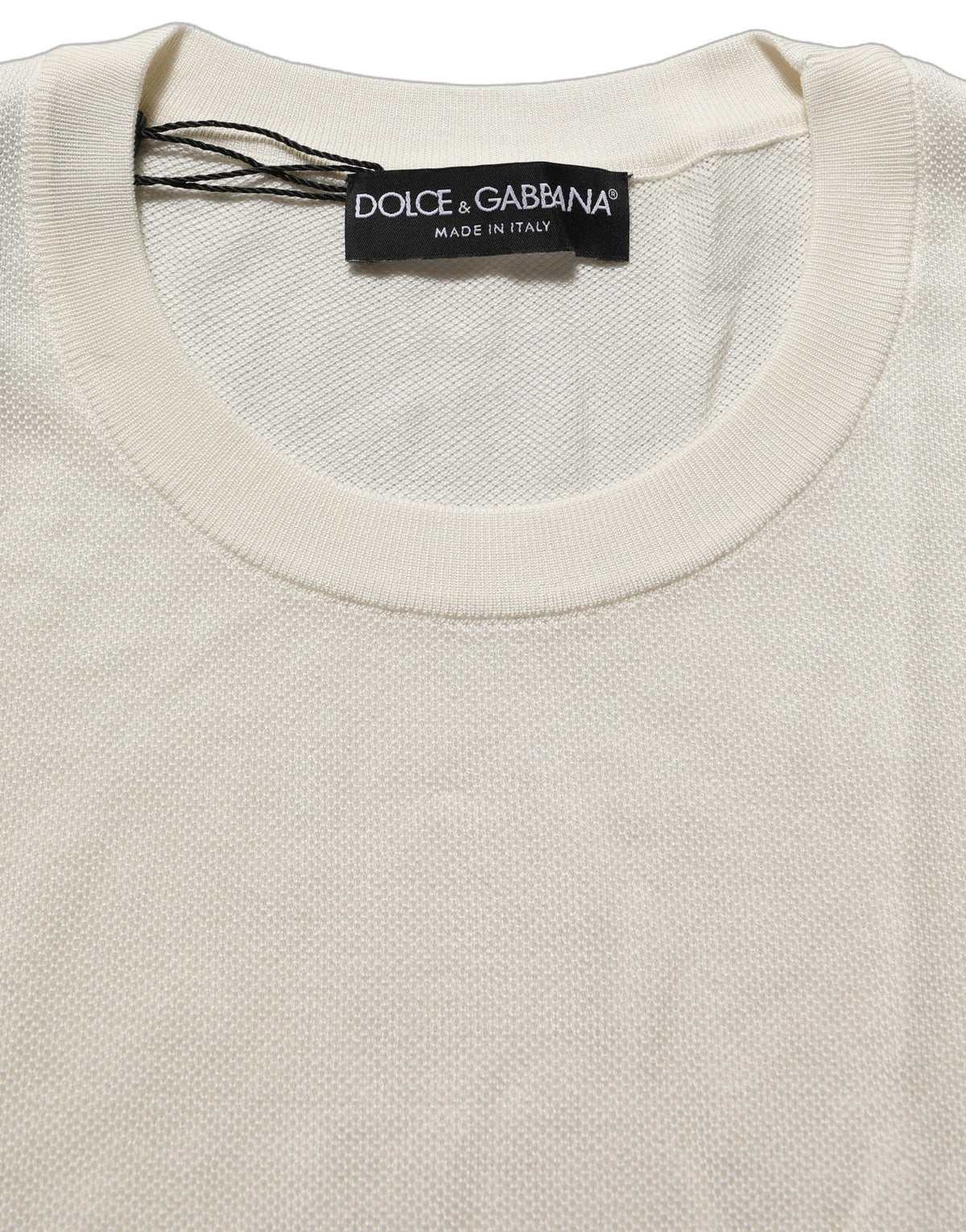 Dolce & Gabbana Off White Crew Neck Short Sleeves Men's T-shirt (Pre-Owned)
