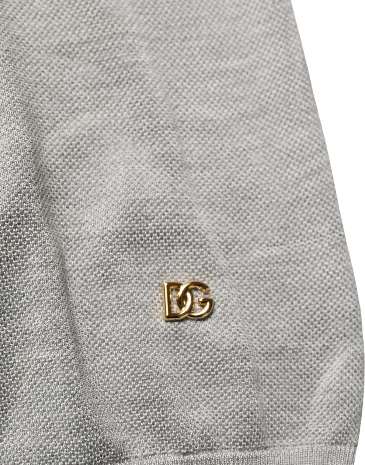 Dolce & Gabbana Gray Silk Crew Neck Short Sleeves Men's T-shirt