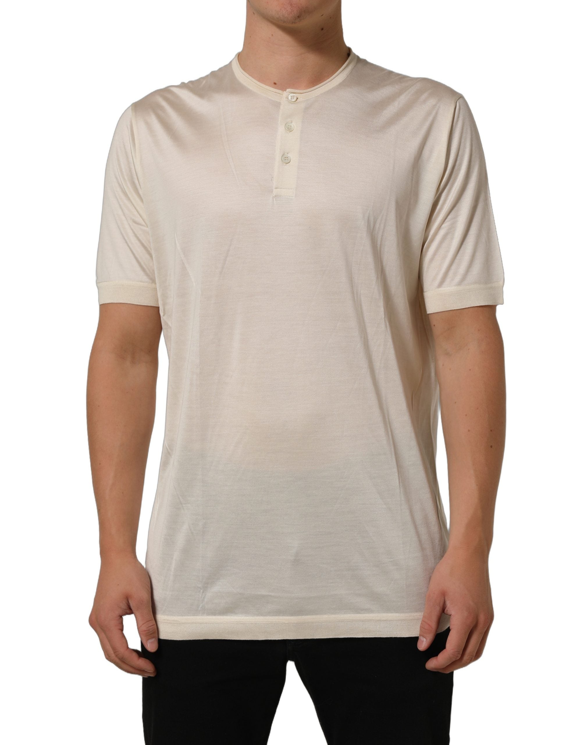 Dolce & Gabbana White Short Sleeve Collared Polo Men's T-shirt (Pre-Owned)