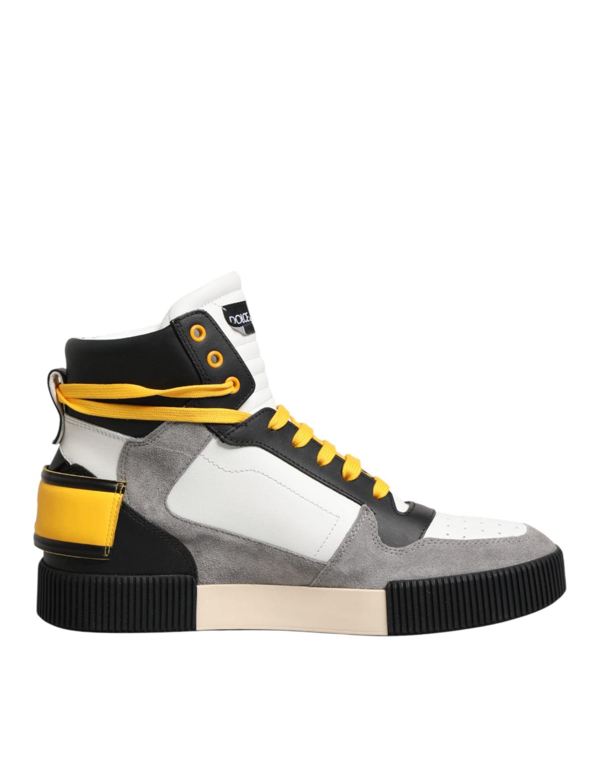 Dolce & Gabbana Multicolor Calf High Top Sneakers Men's Shoes