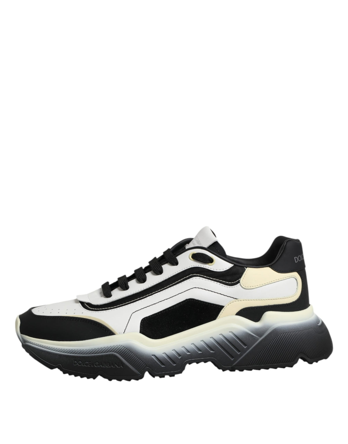 Dolce & Gabbana White Black Daymaster Two Tone Sneaker Men's Shoes