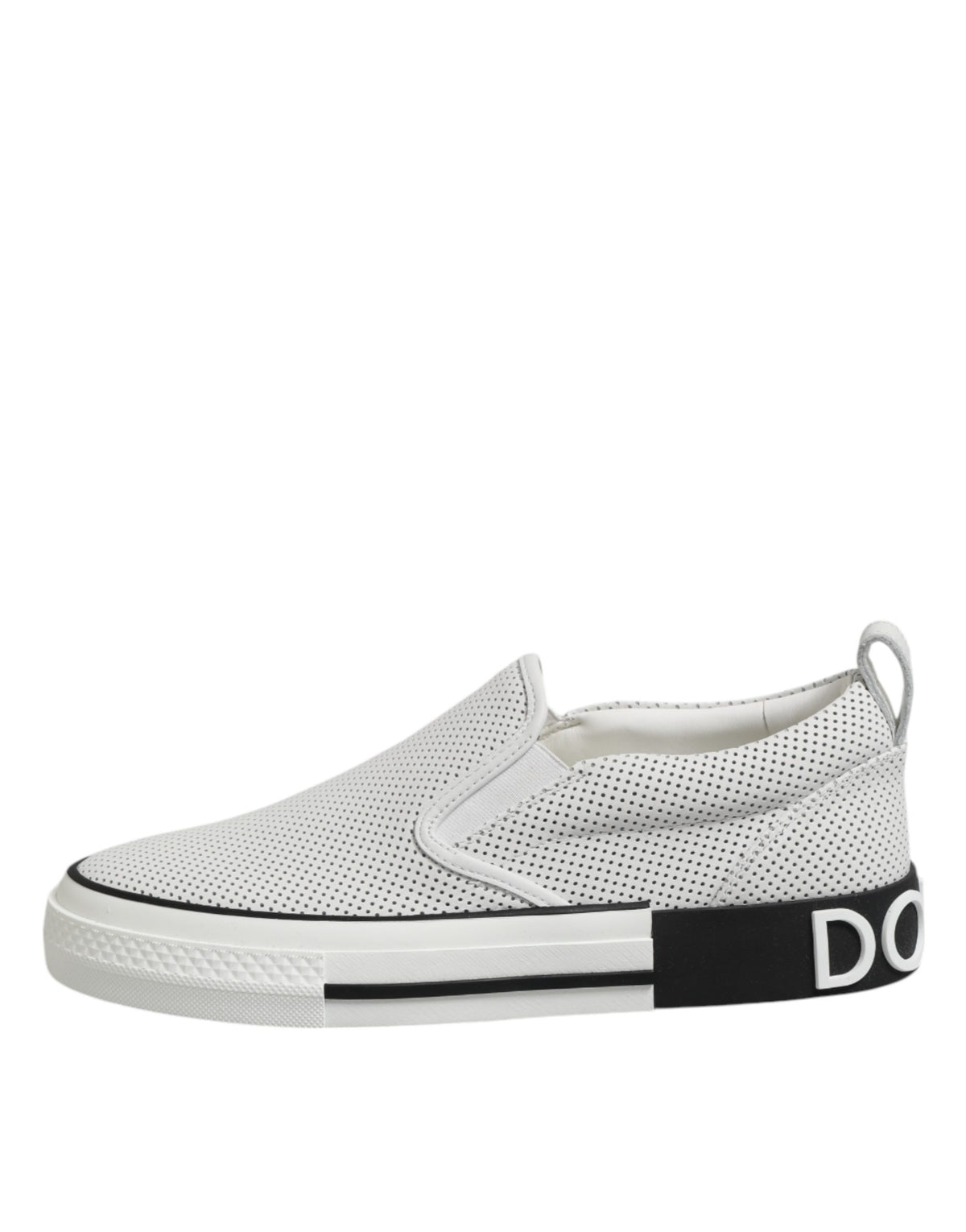 Dolce & Gabbana White Perforated Custom 2.Zero Sneakers Men's Shoes
