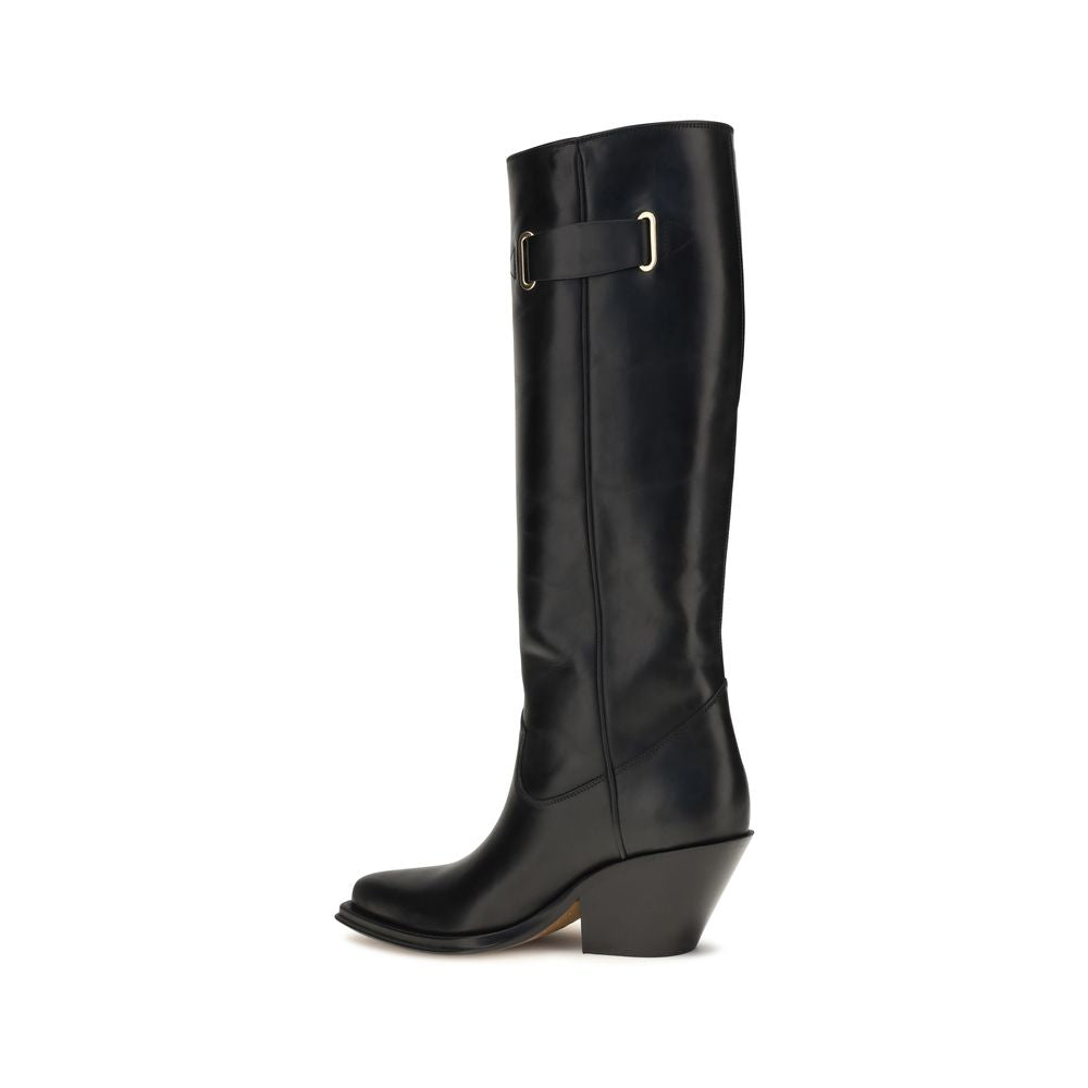 Chloé Black Calf Leather Bos Taurus Over The Women's Knee