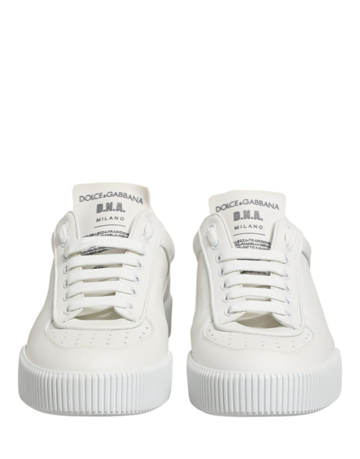 Dolce & Gabbana White Miami Leather Low Top Men Sneakers Men's Shoes