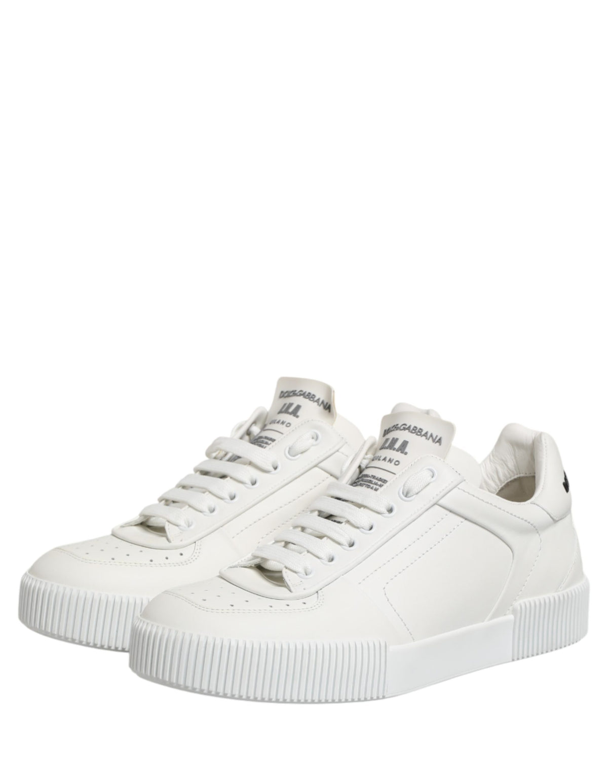 Dolce & Gabbana White Miami Leather Low Top Men Sneakers Men's Shoes