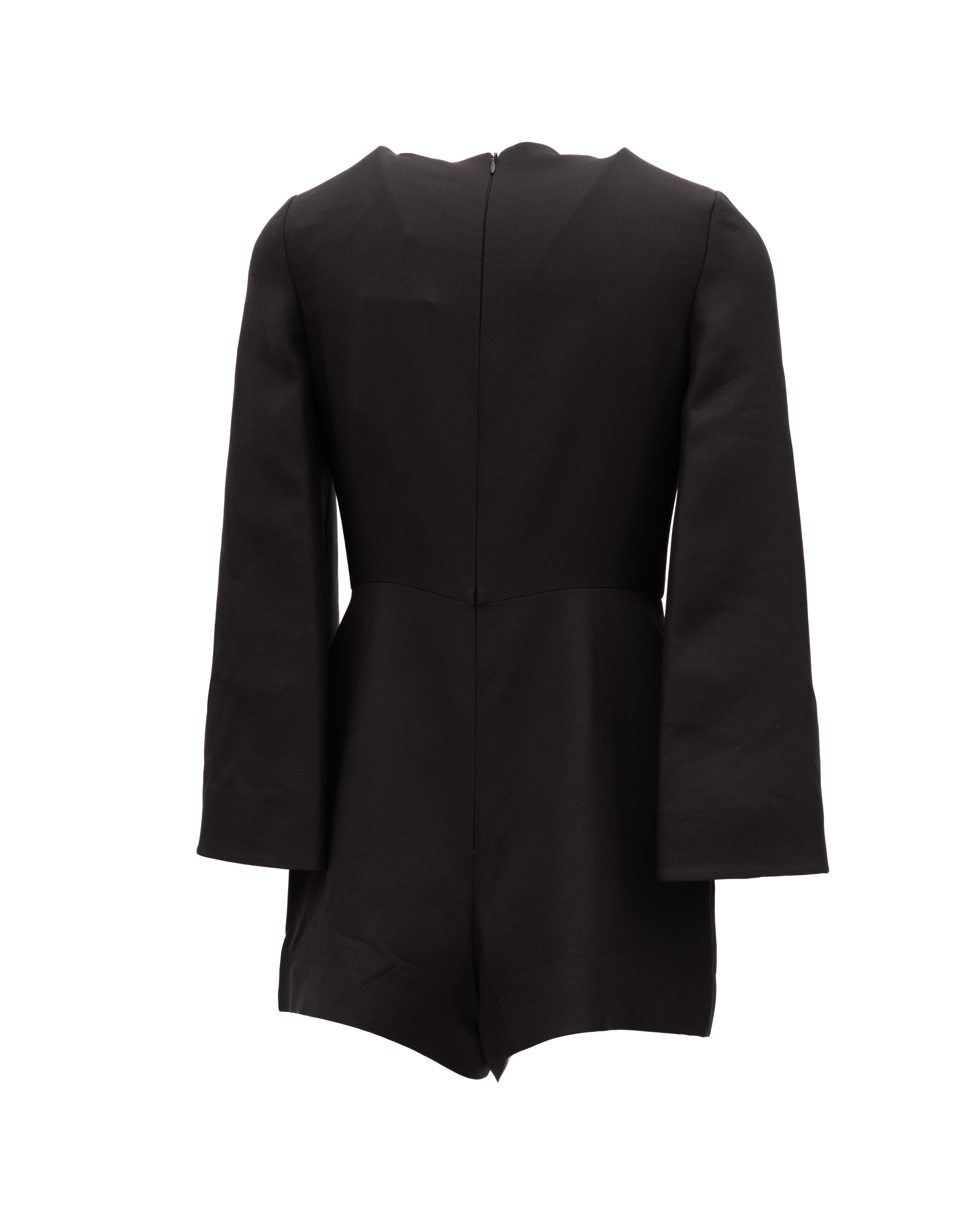 Valentino Garavani Black Mini Dress with Flared Women's Sleeves