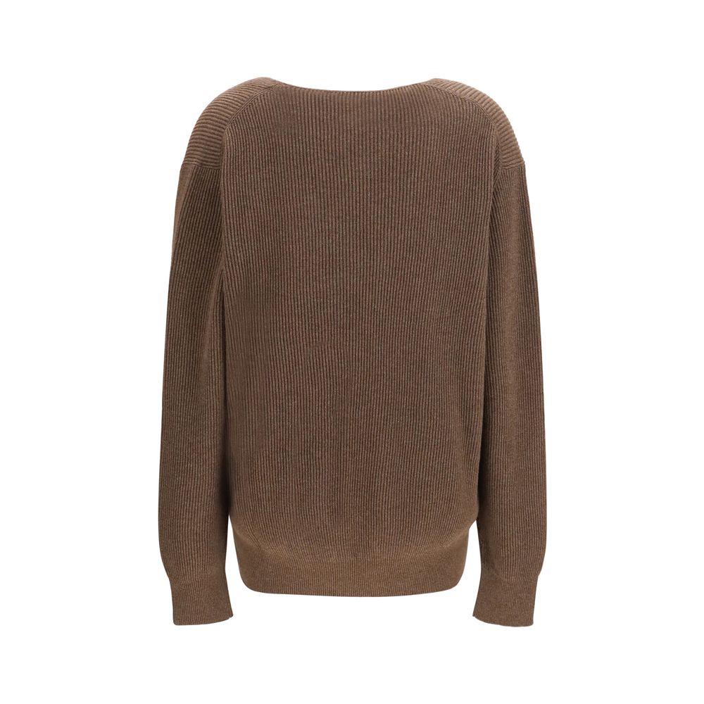 The Row Brown Cotton Women's Sweatshirt