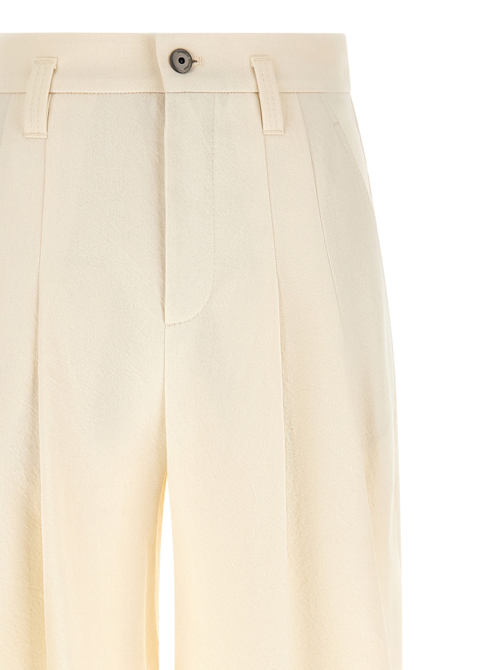 Brunello Cucinelli White Cotton Casual Women's Pants