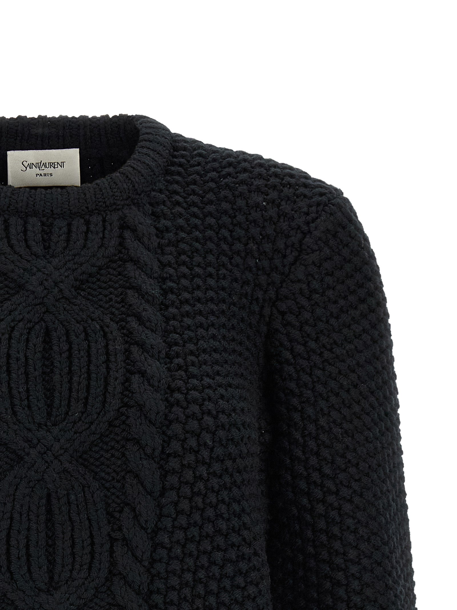 Saint Laurent Black Wool Men's Cardigan