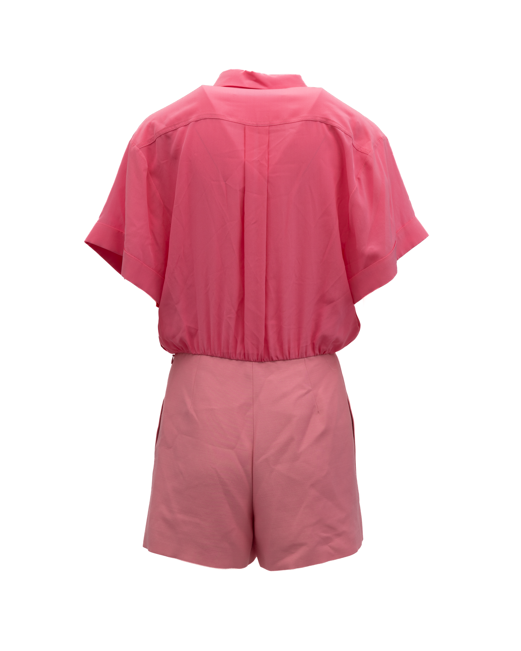 Valentino Garavani Pink Shirt-Style Women's Romper