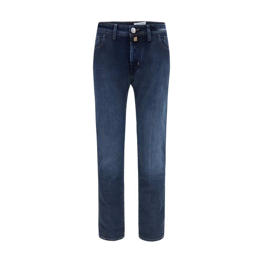 Jacob Cohen Blue Cotton Slim Fit Men's Jeans