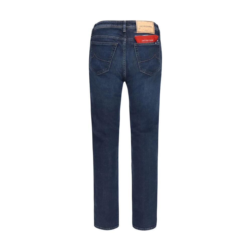 Jacob Cohen Blue Cotton Slim Fit Men's Jeans