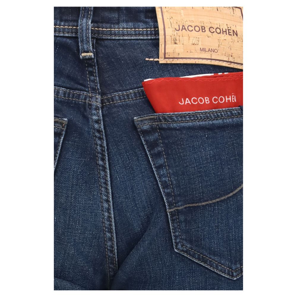 Jacob Cohen Blue Cotton Slim Fit Men's Jeans